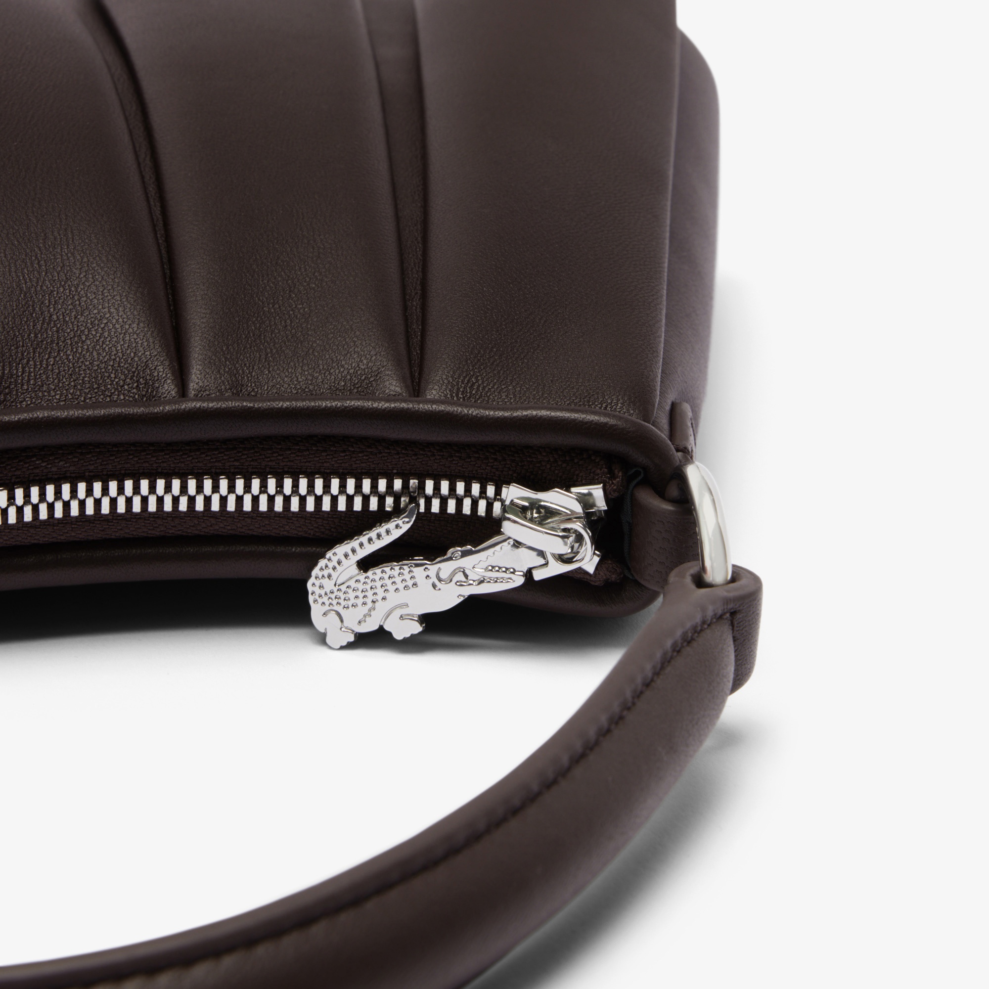 Small Lenglen Kadın Deri Koyu Kahverengi Omuz Çantası