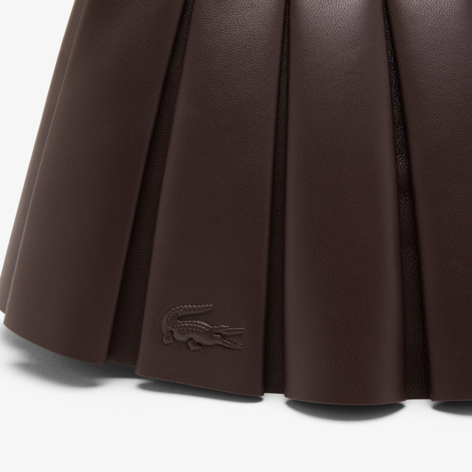 Small Lenglen Kadın Deri Koyu Kahverengi Omuz Çantası