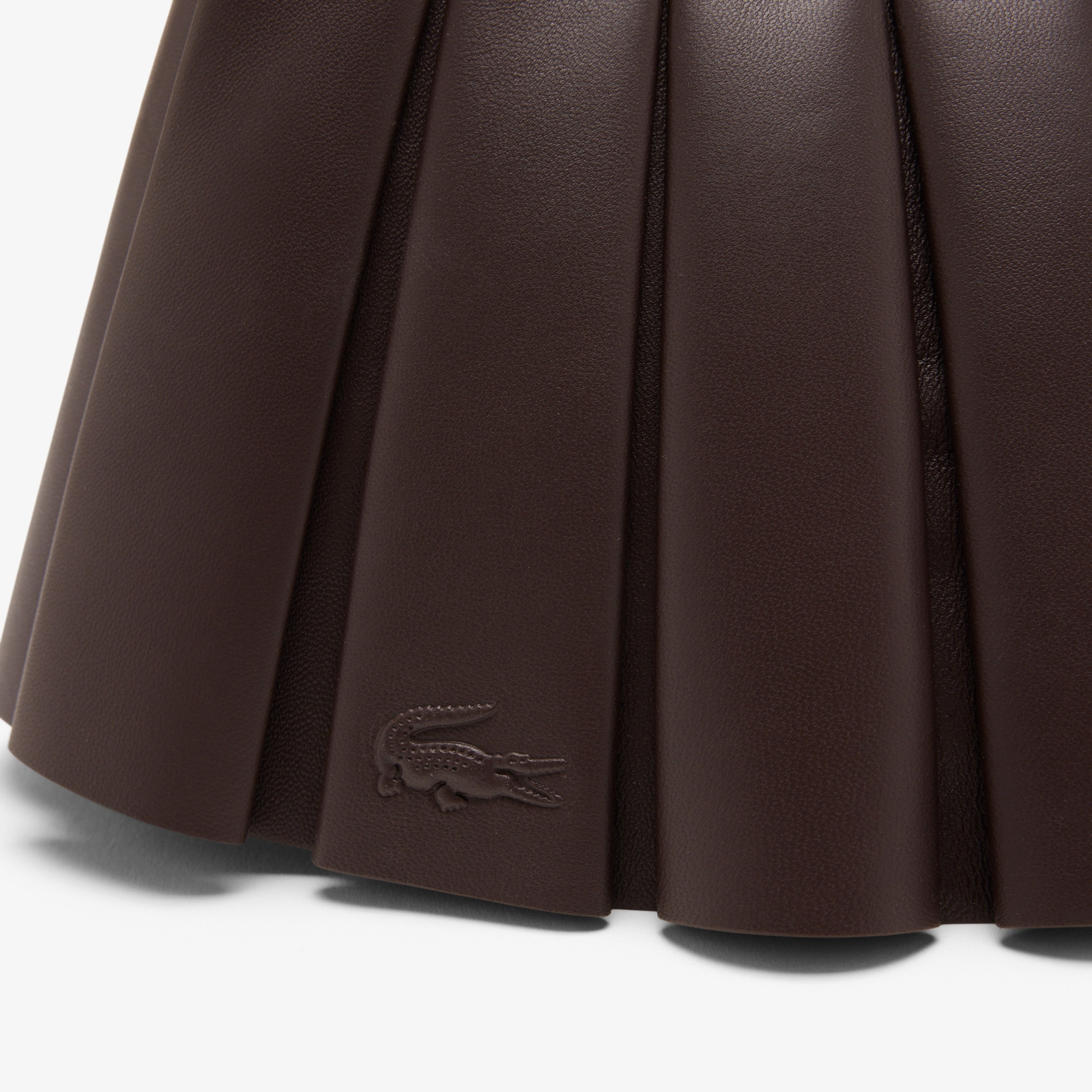 Small Lenglen Kadın Deri Koyu Kahverengi Omuz Çantası