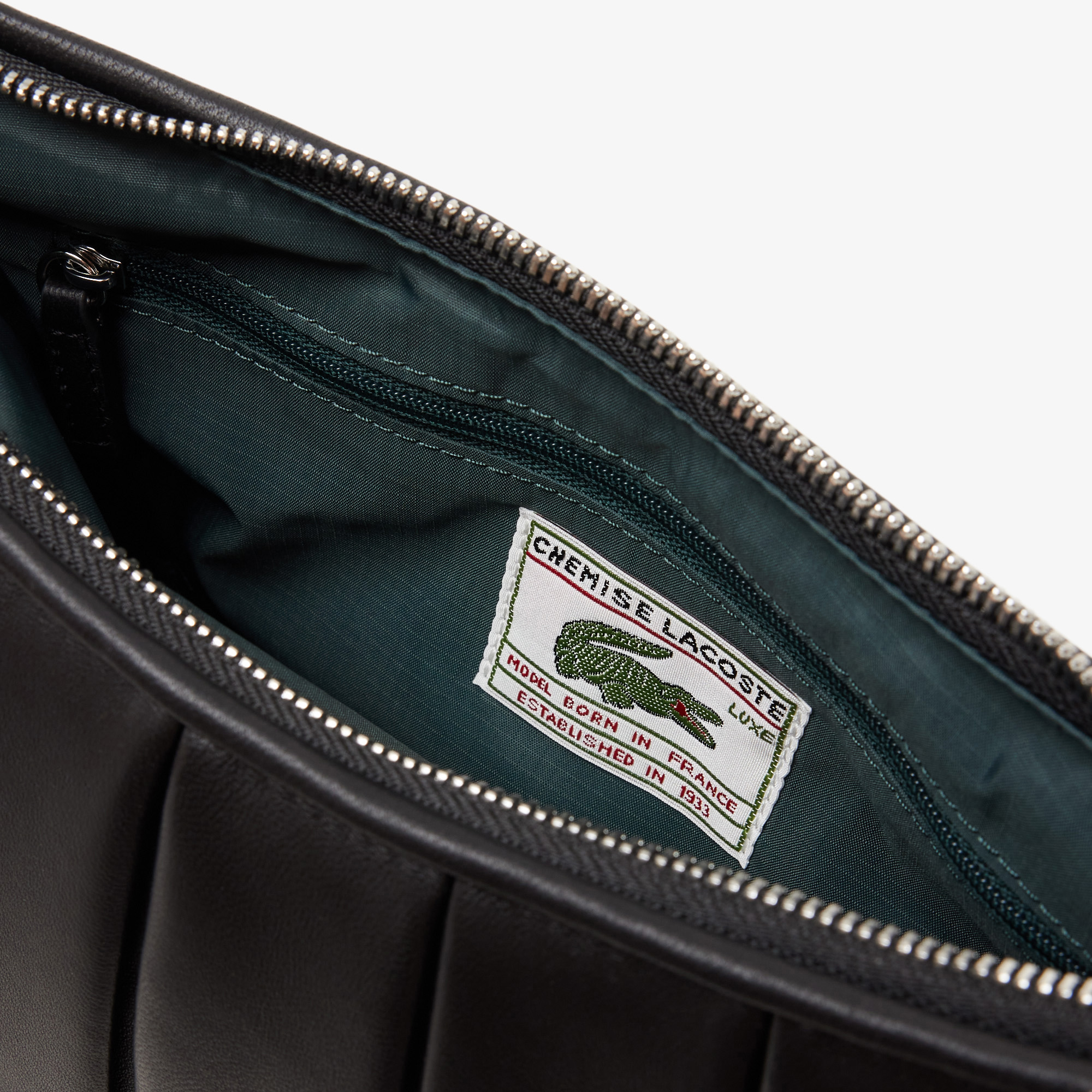 Lacoste Medium Lenglen Kadın Deri Siyah Omuz Çantası görsel 5