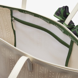 Large L.12.12 Kadın Desenli Krem Omuz Çantası Krem