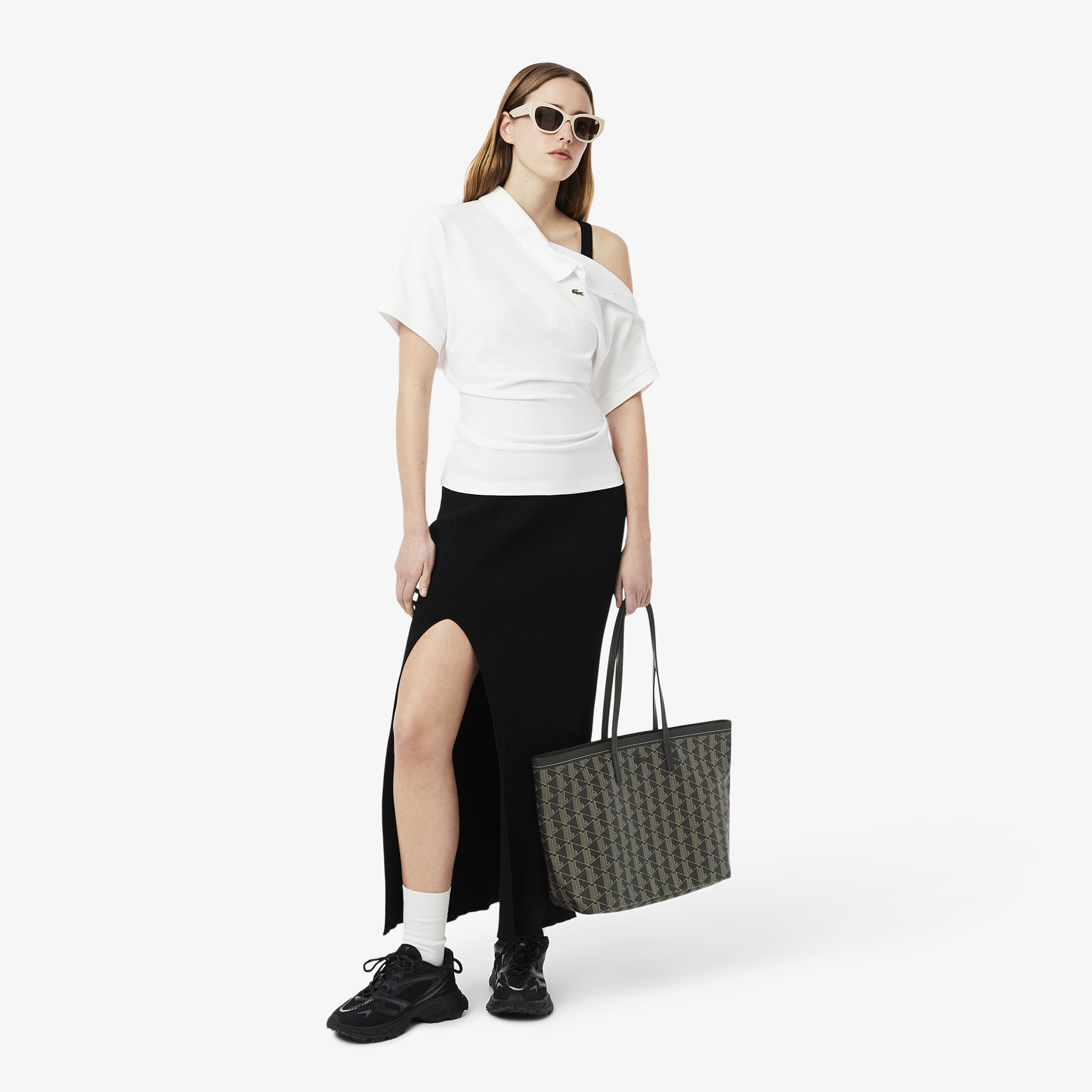 Zely Kadın Monogram Siyah Omuz Çantası