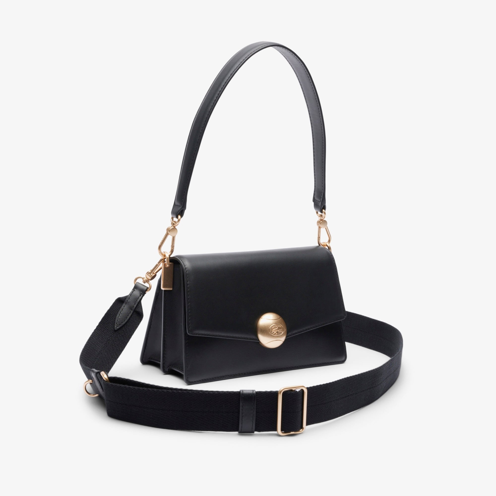 Tennis Bliss Kadın Deri Siyah Omuz Çantası