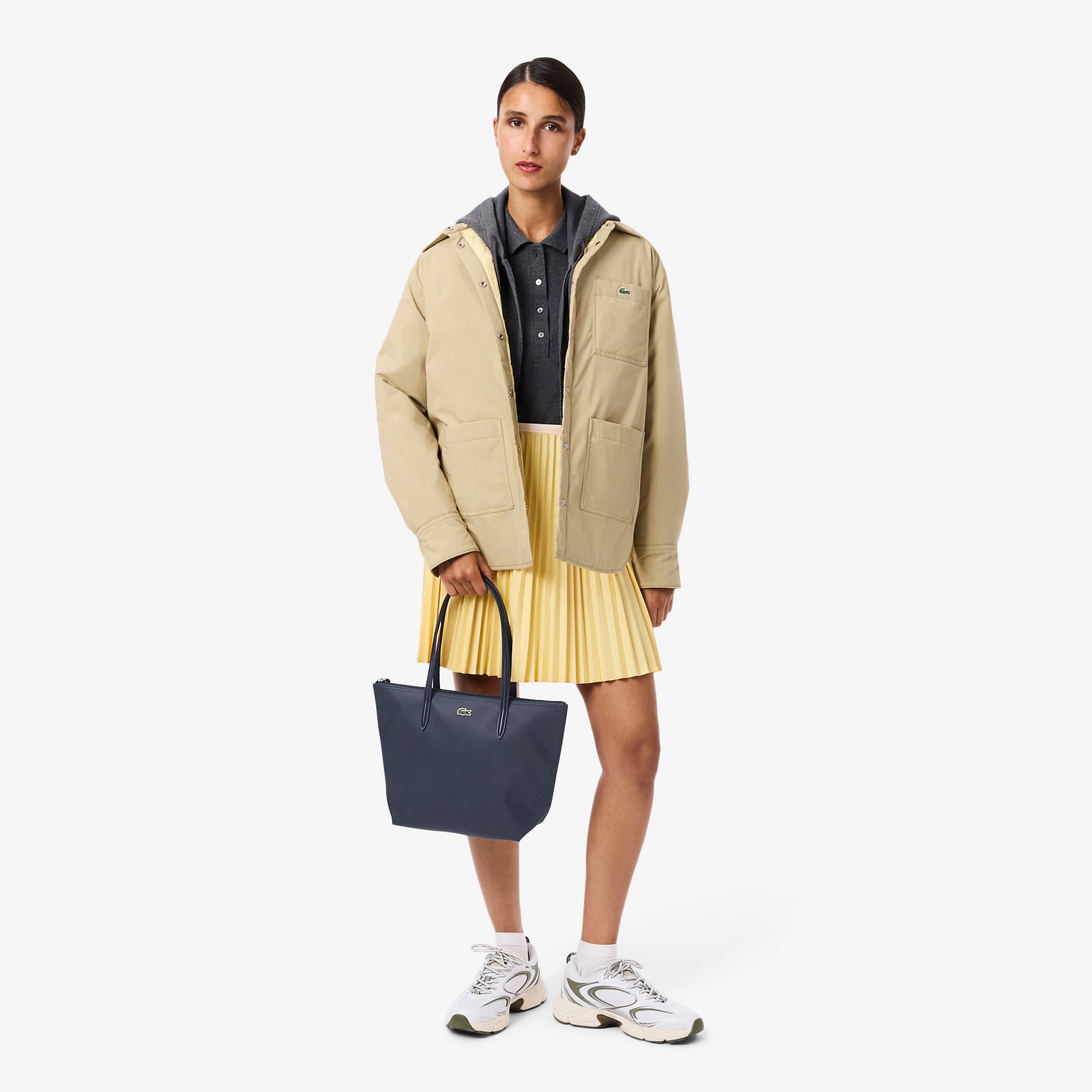 Lacoste Small L.12.12 Kadın Lacivert Omuz Çantası görsel 6