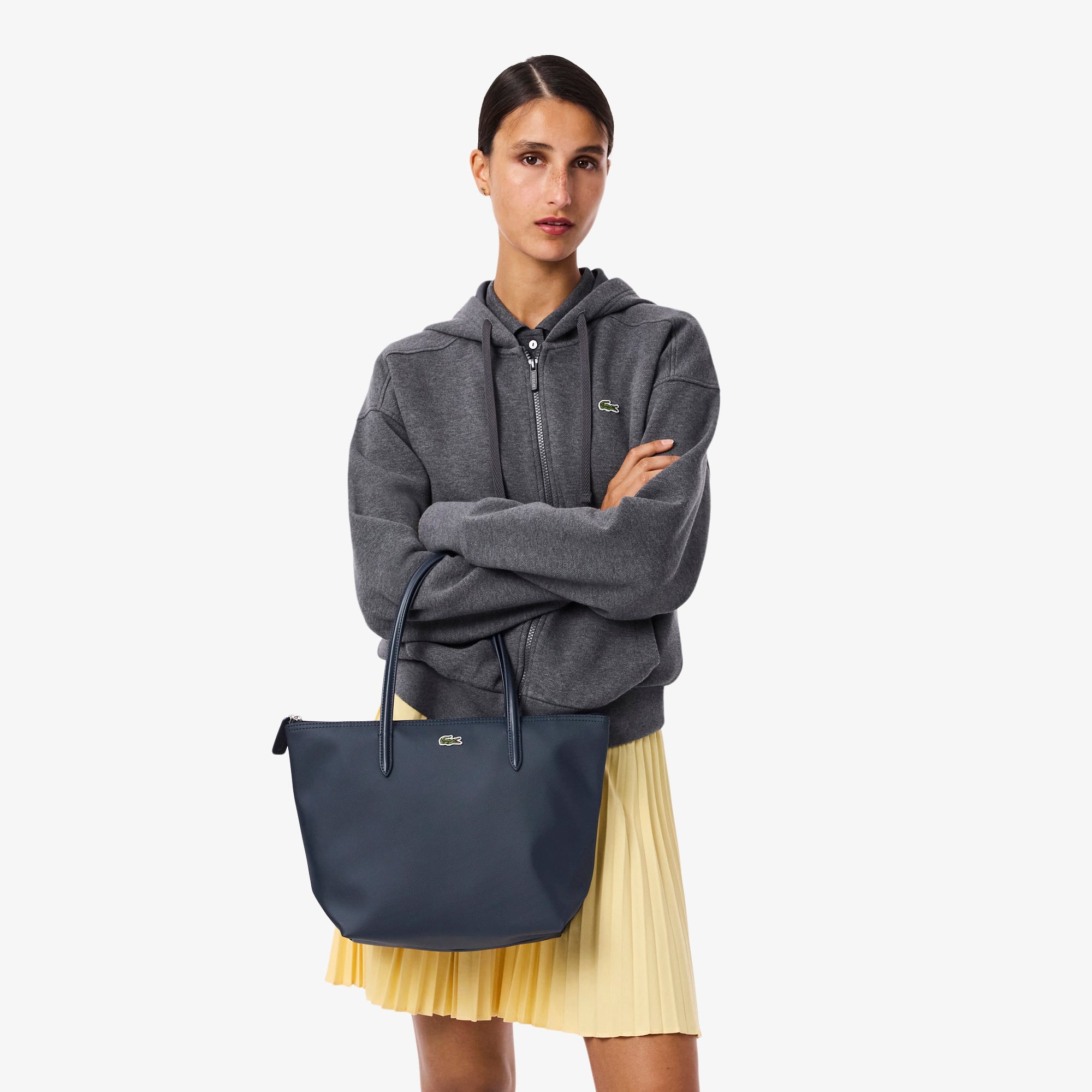 Lacoste Small L.12.12 Kadın Lacivert Omuz Çantası görsel 7