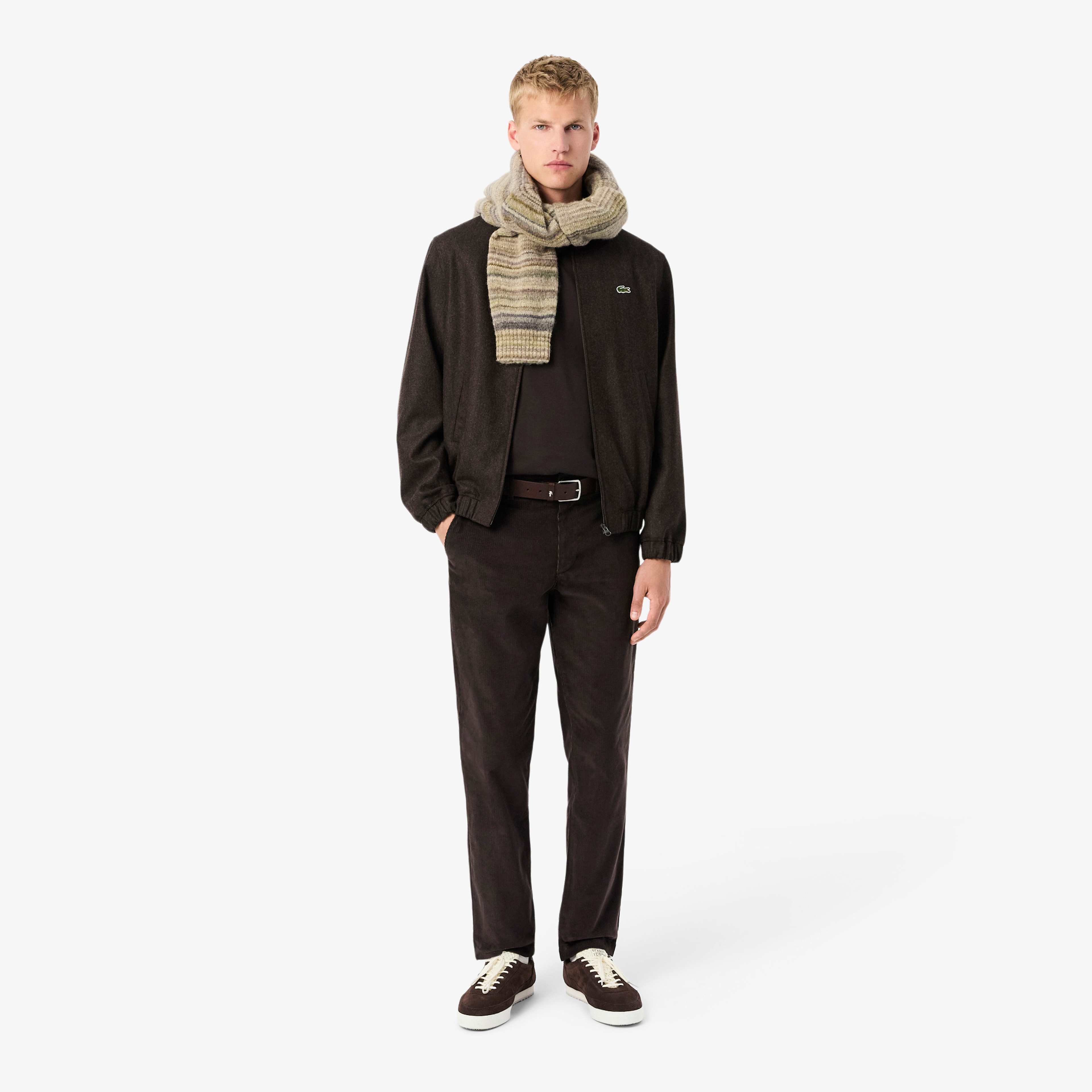 Erkek Classic Fit Bisiklet Yaka Kahverengi T-Shirt