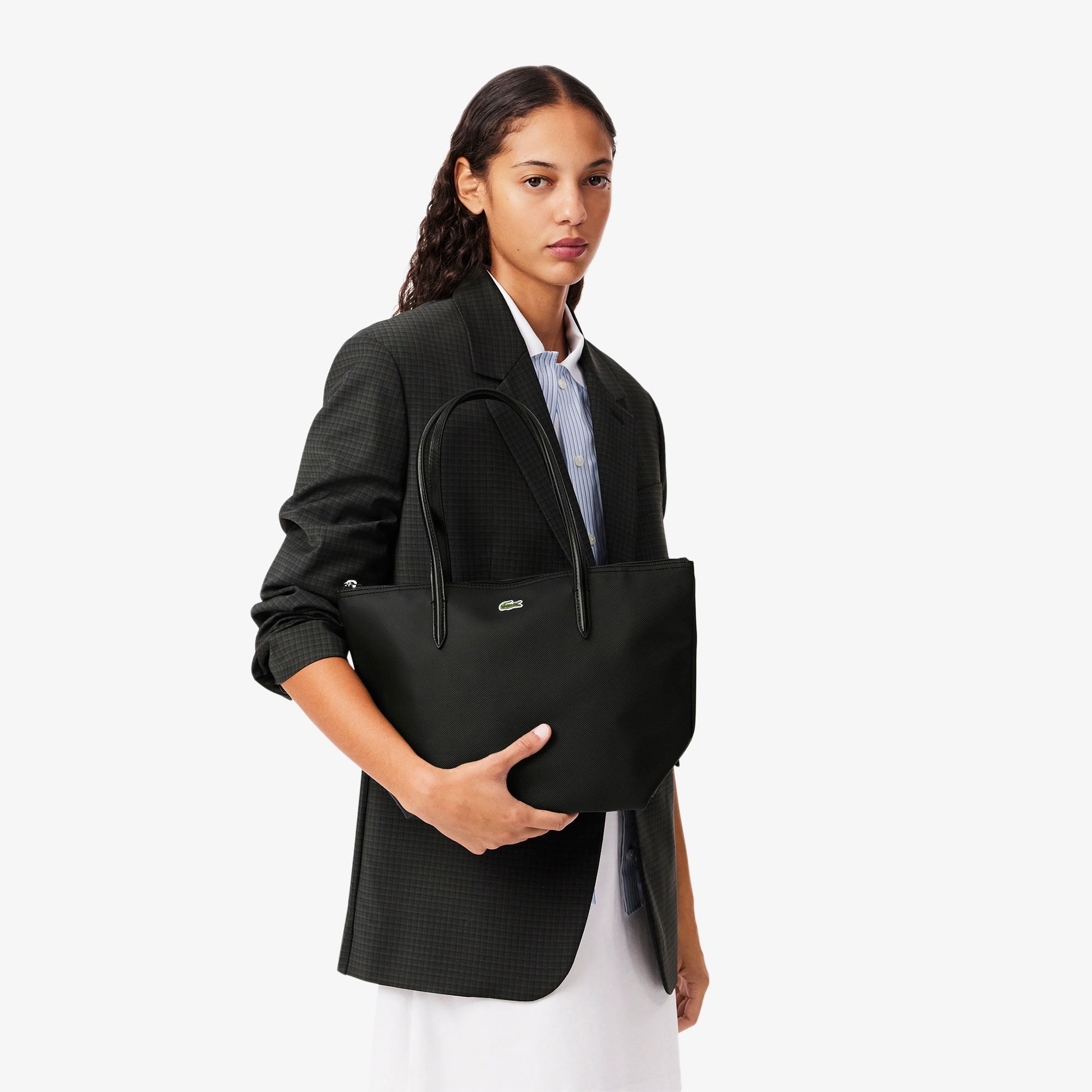 Small L.12.12 Kadın Siyah Omuz Çantası