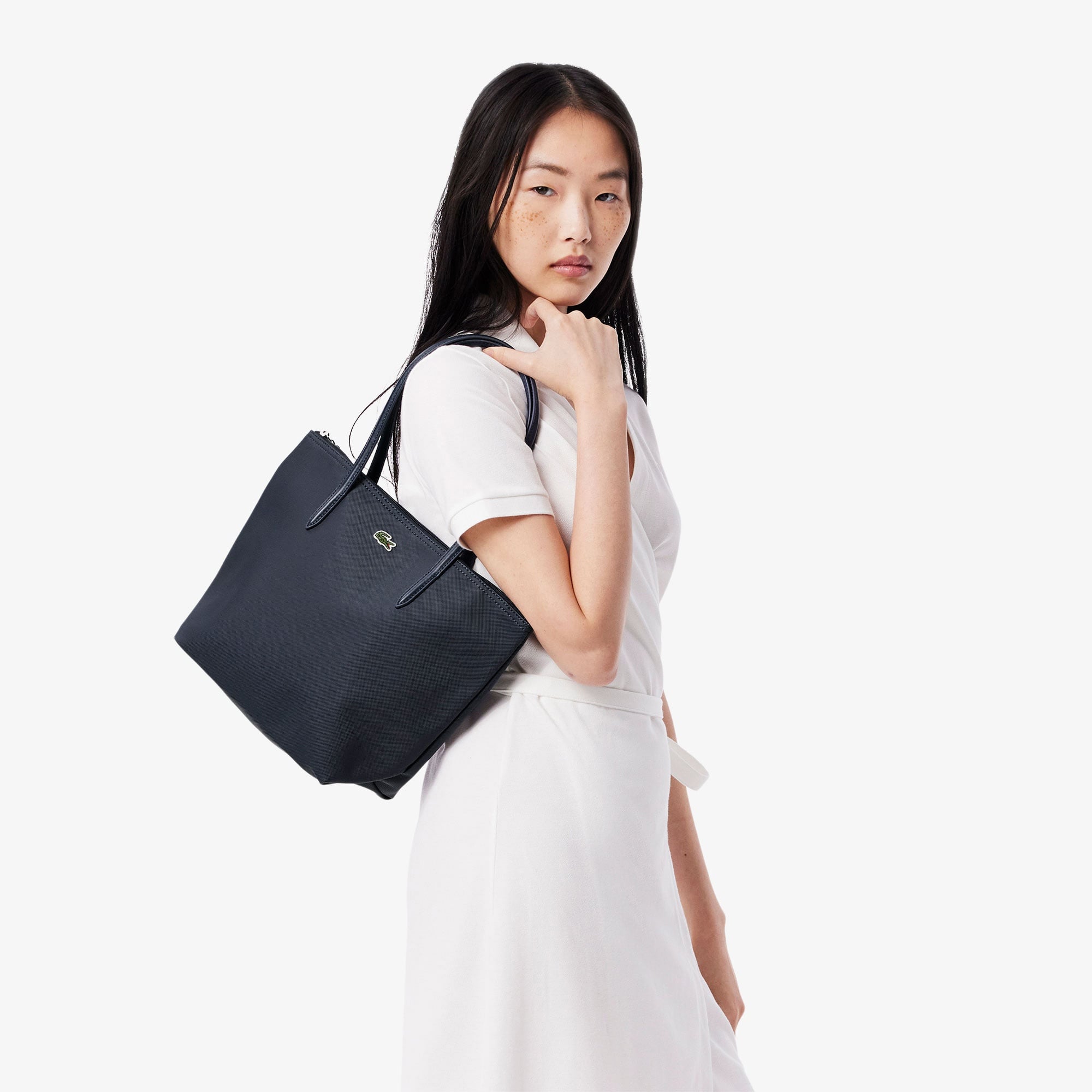 Small L.12.12 Kadın Lacivert Omuz Çantası