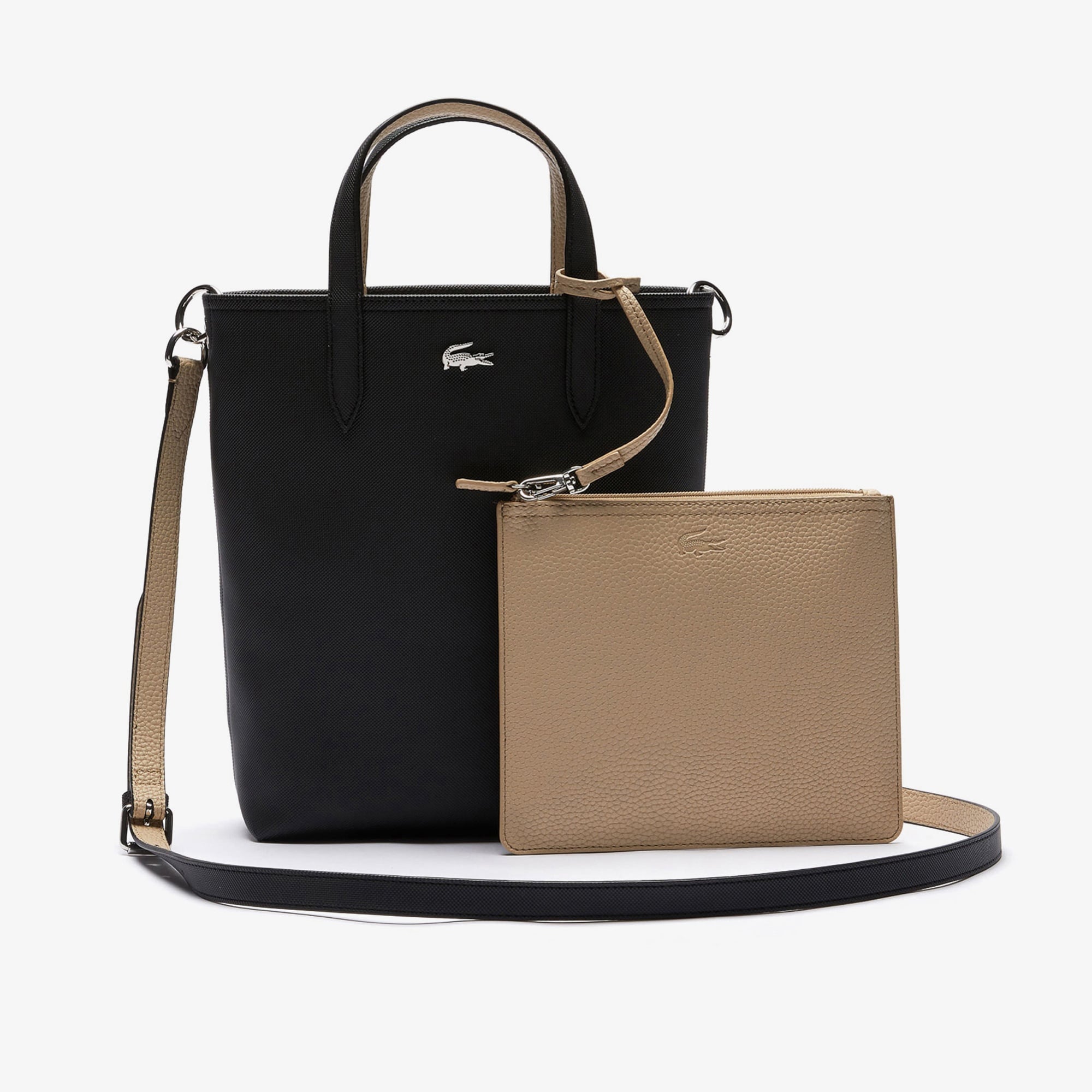 Anna Kadın Çift Taraflı Siyah Omuz Çantası