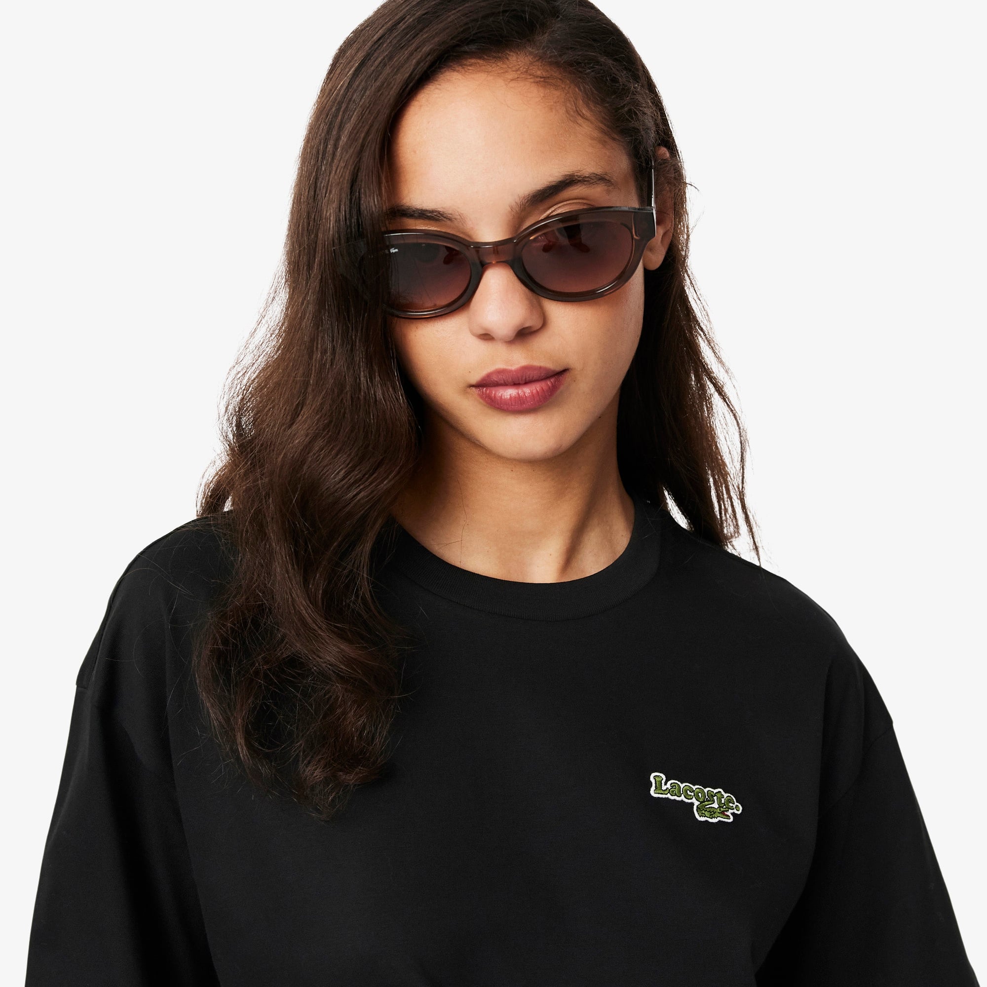 Kadın Relaxed Fit Bisiklet Yaka Siyah T-Shirt