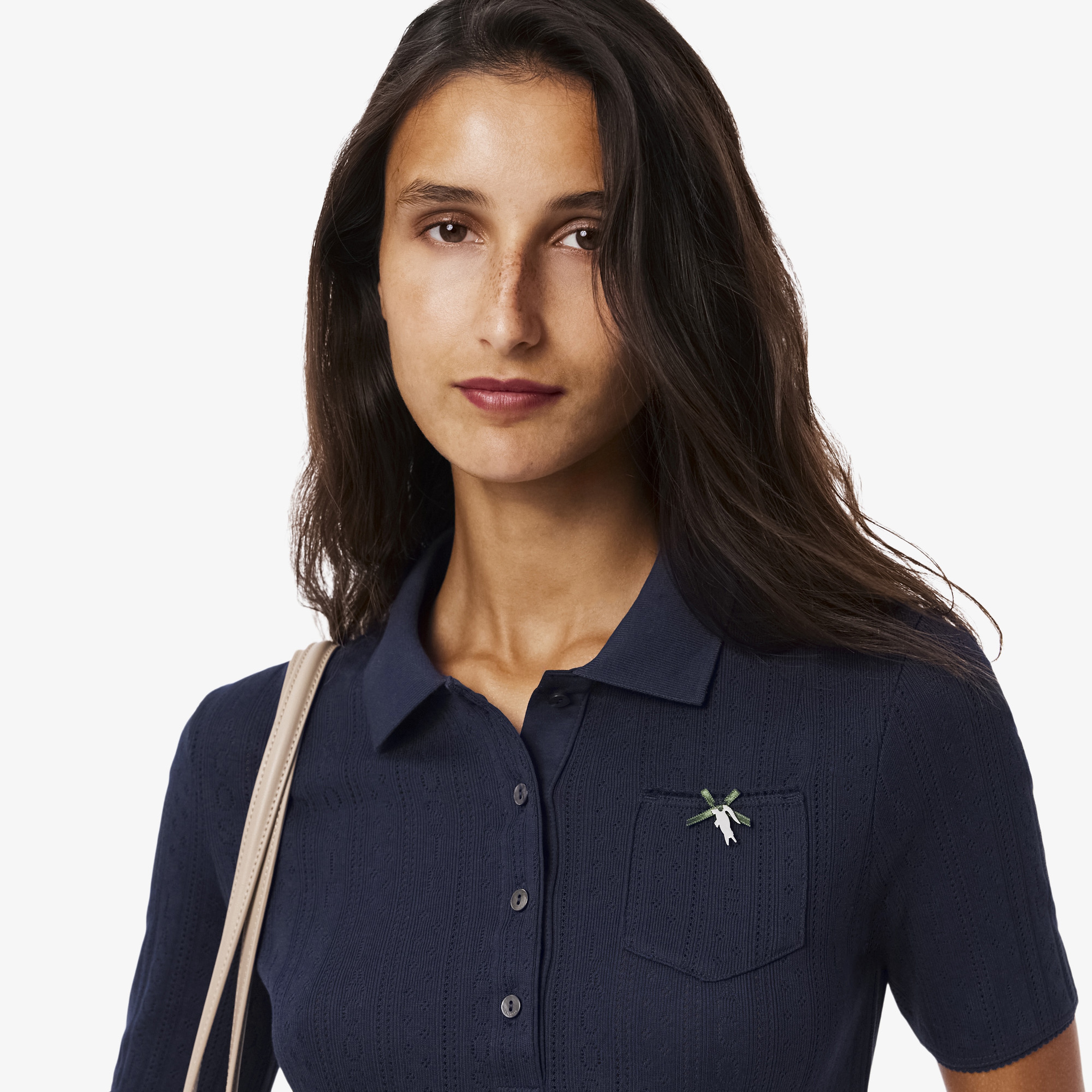 L.12.D Kadın Slim Fit Lacivert Polo