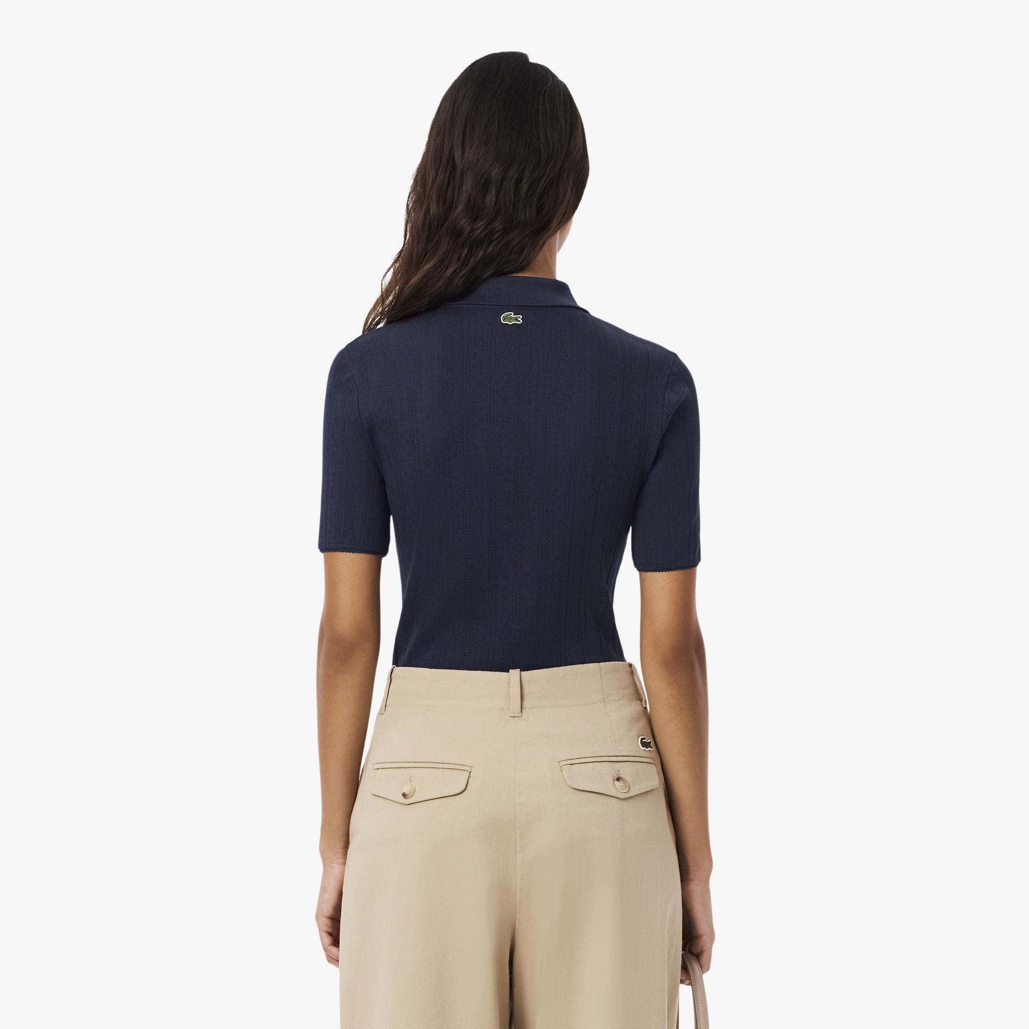 L.12.D Kadın Slim Fit Lacivert Polo