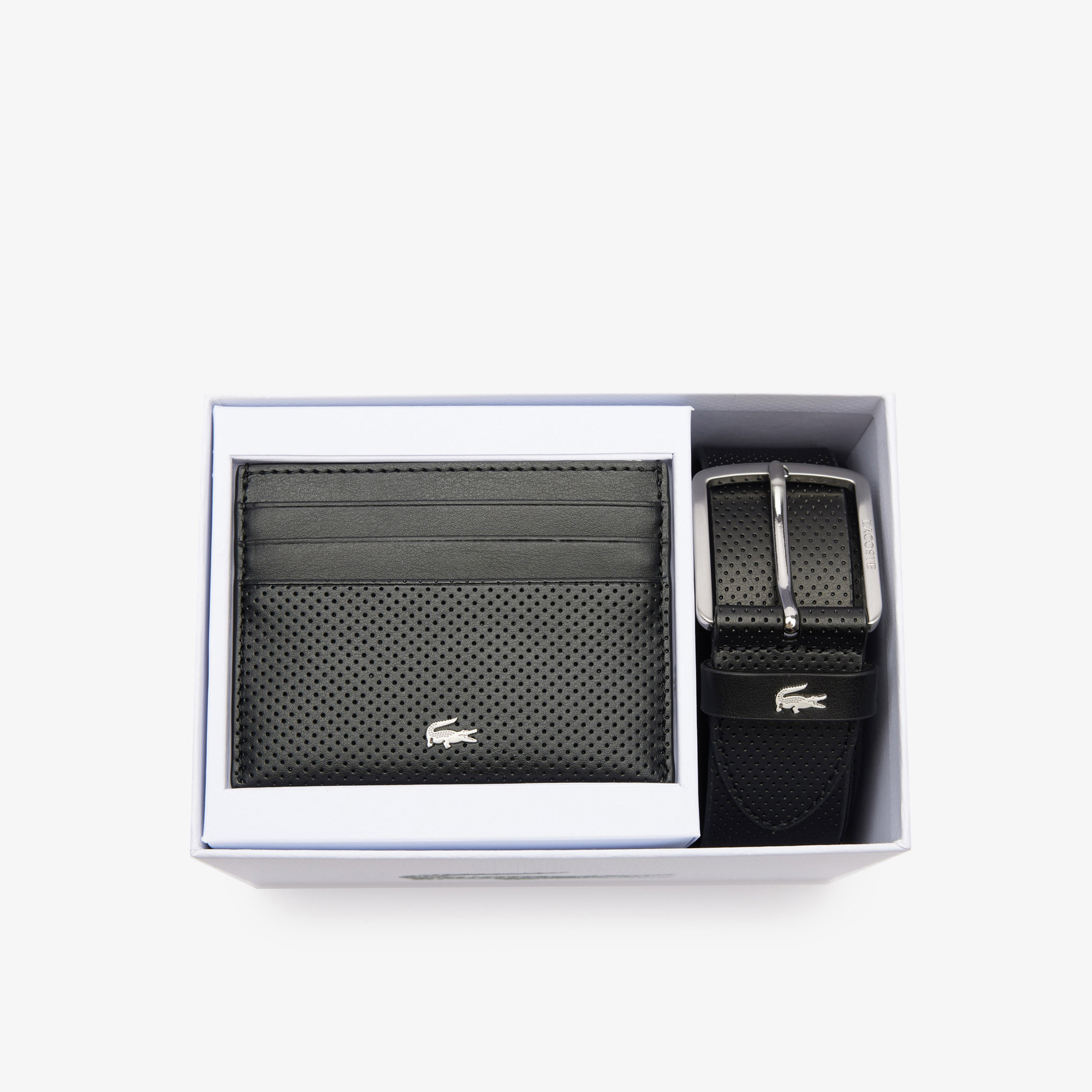 Lacoste Elegance Erkek Deri 2'li Siyah Hediye Seti görsel 6