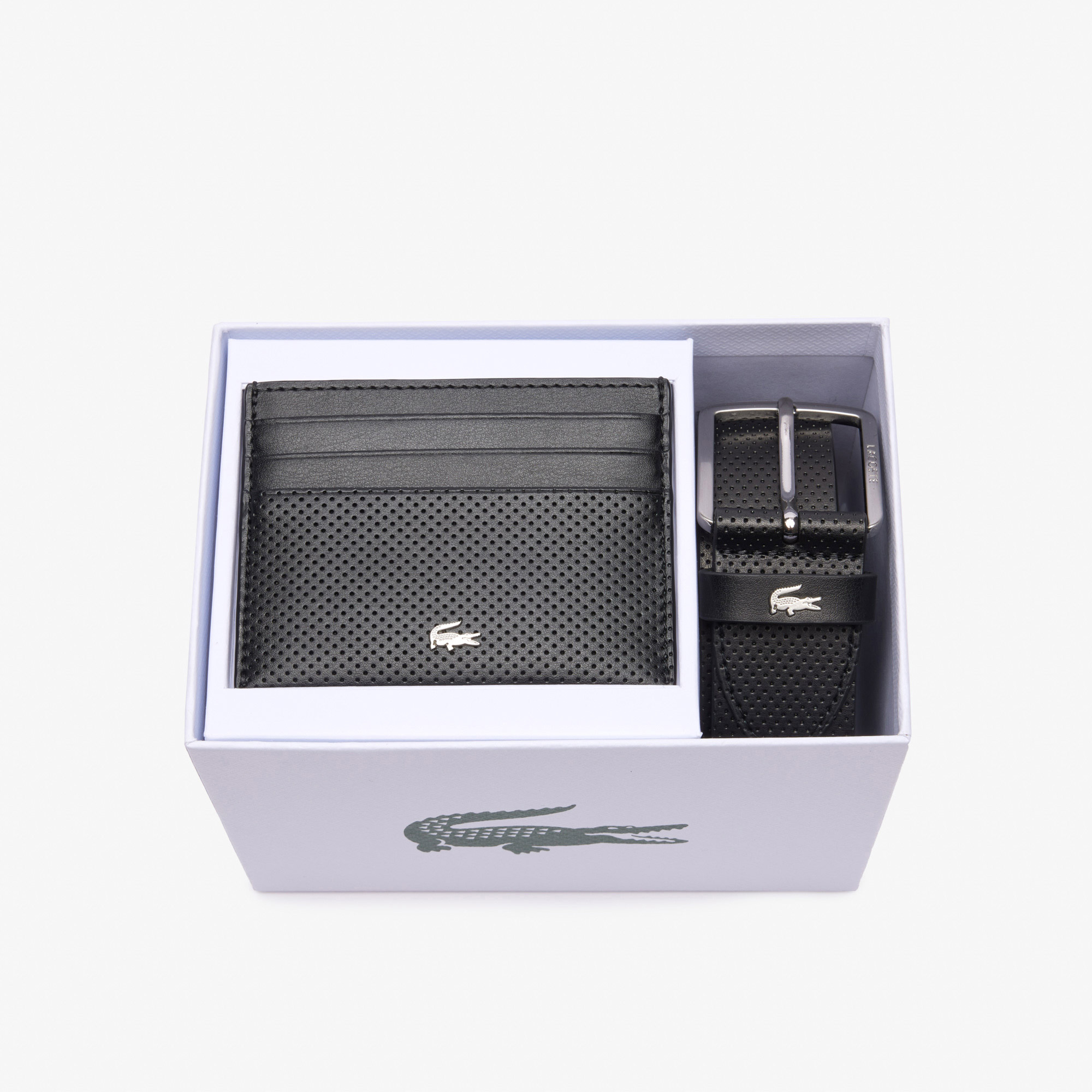 Lacoste Elegance Erkek Deri 2'li Siyah Hediye Seti görsel 5