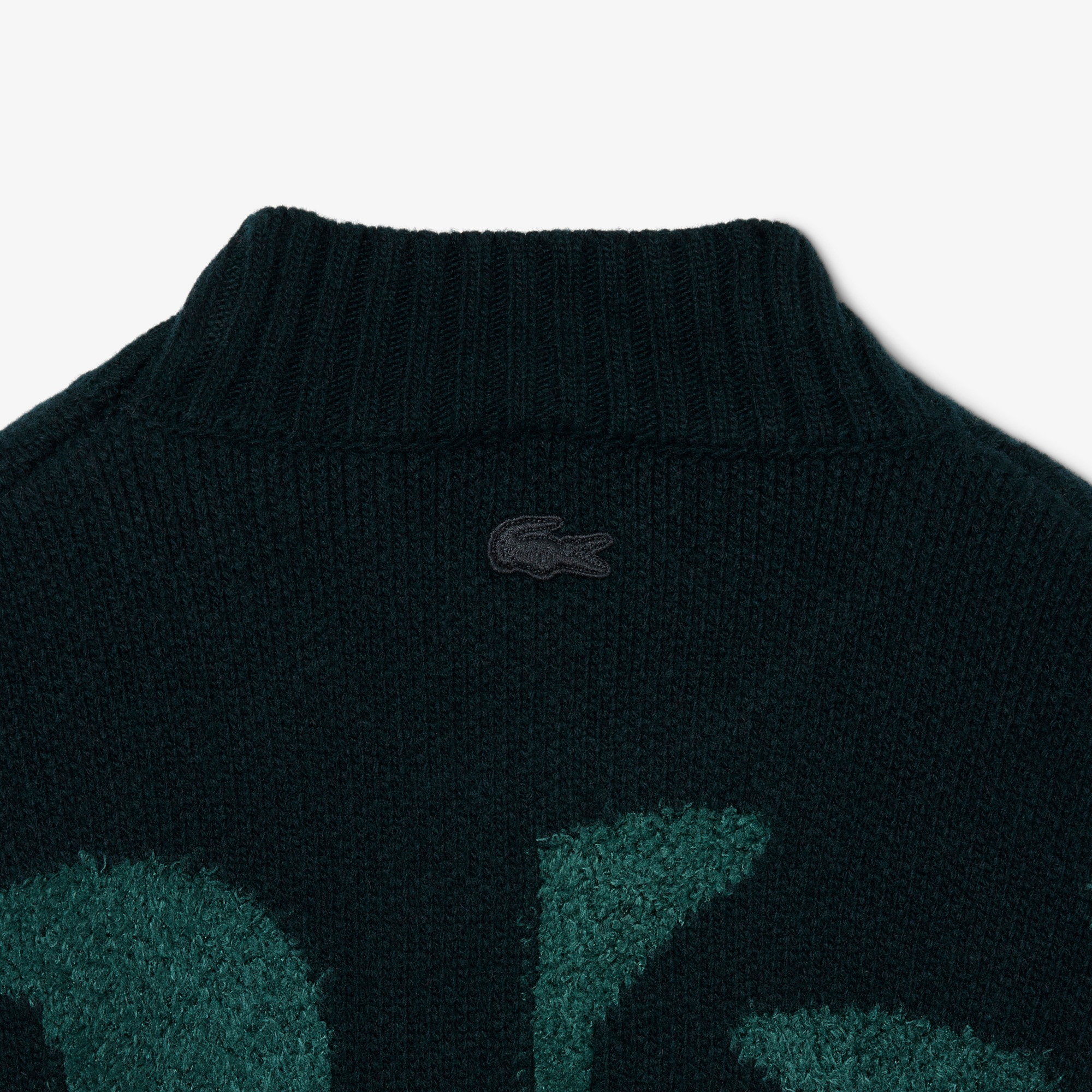 FW25 RUNWAY Erkek Loose Fit Bisiklet Yaka Baskılı Yeşil Kazak