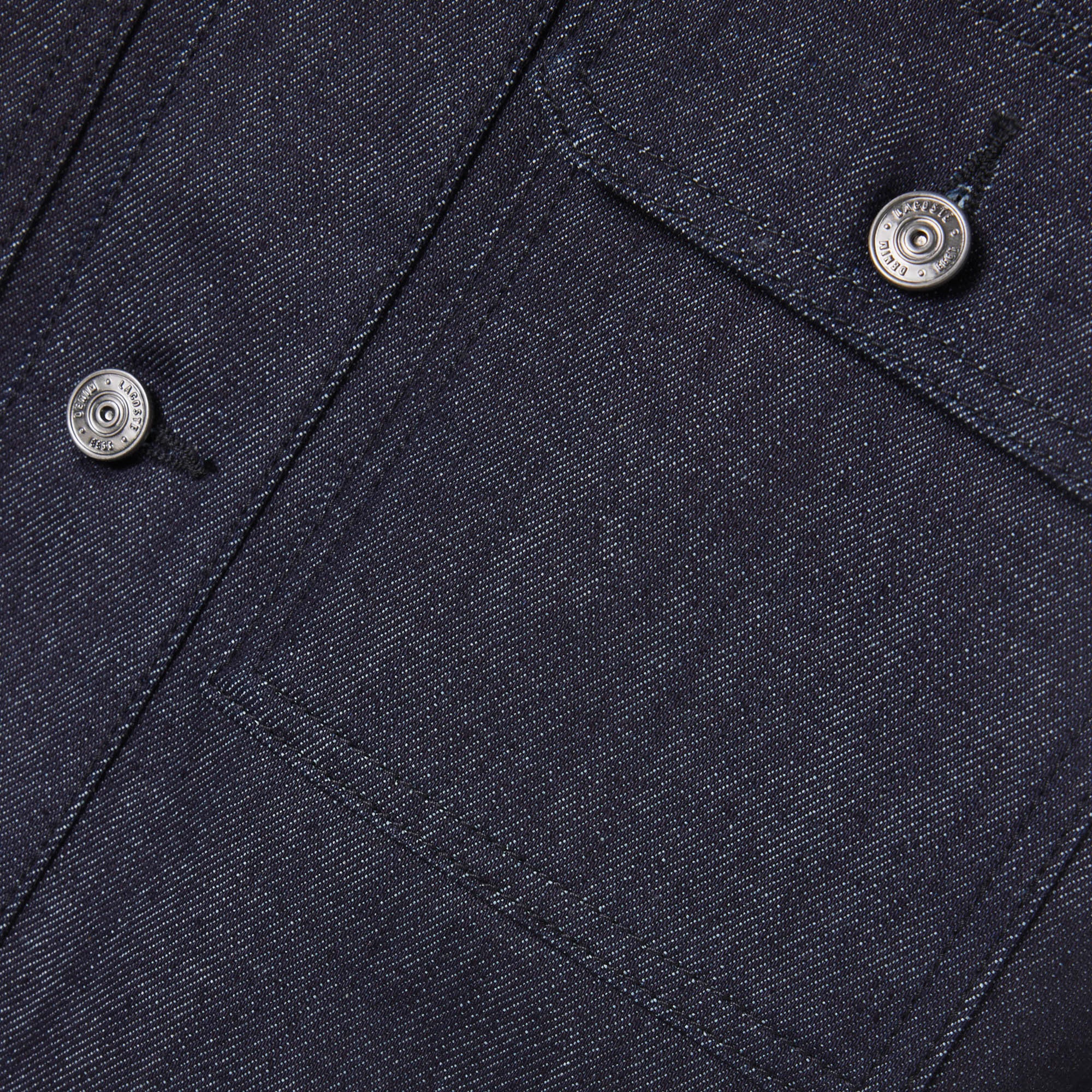 FW25 RUNWAY Erkek Regular Fit Gömlek Yaka Denim Lacivert Ceket