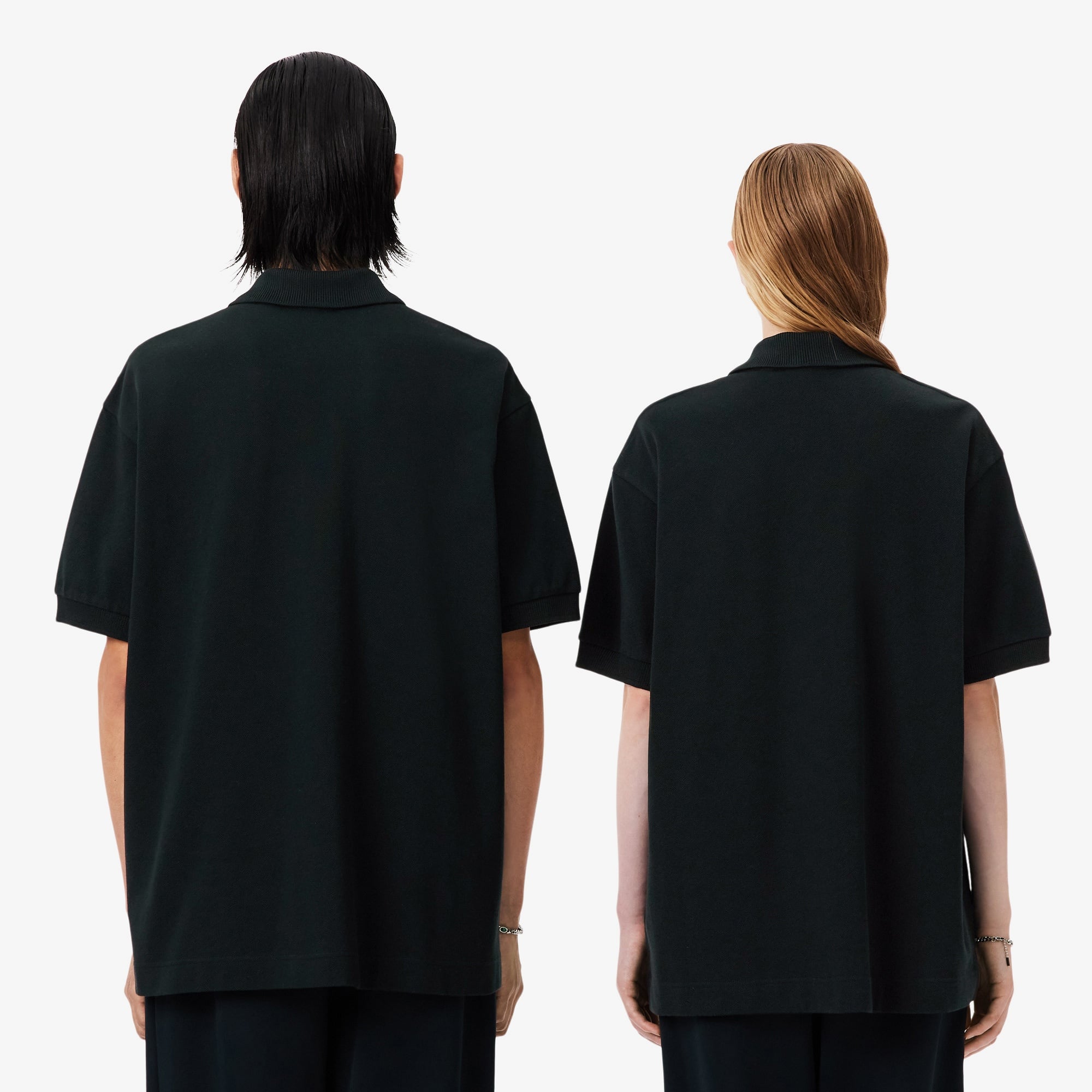 FW25 RUNWAY Unisex Loose Fit Koyu Yeşil Polo