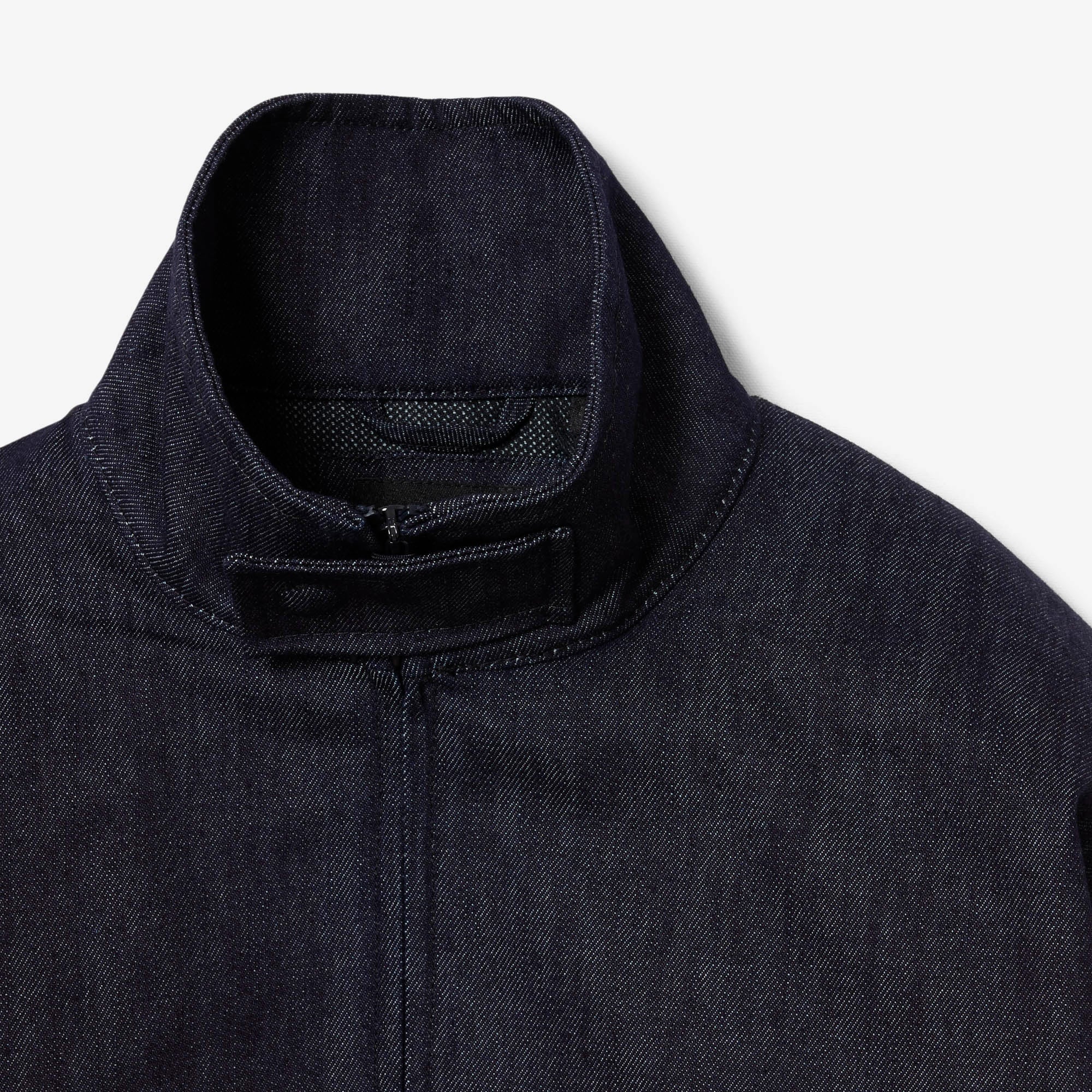 FW25 RUNWAY Unisex Oversize Fit Dik Yaka Denim Lacivert Ceket