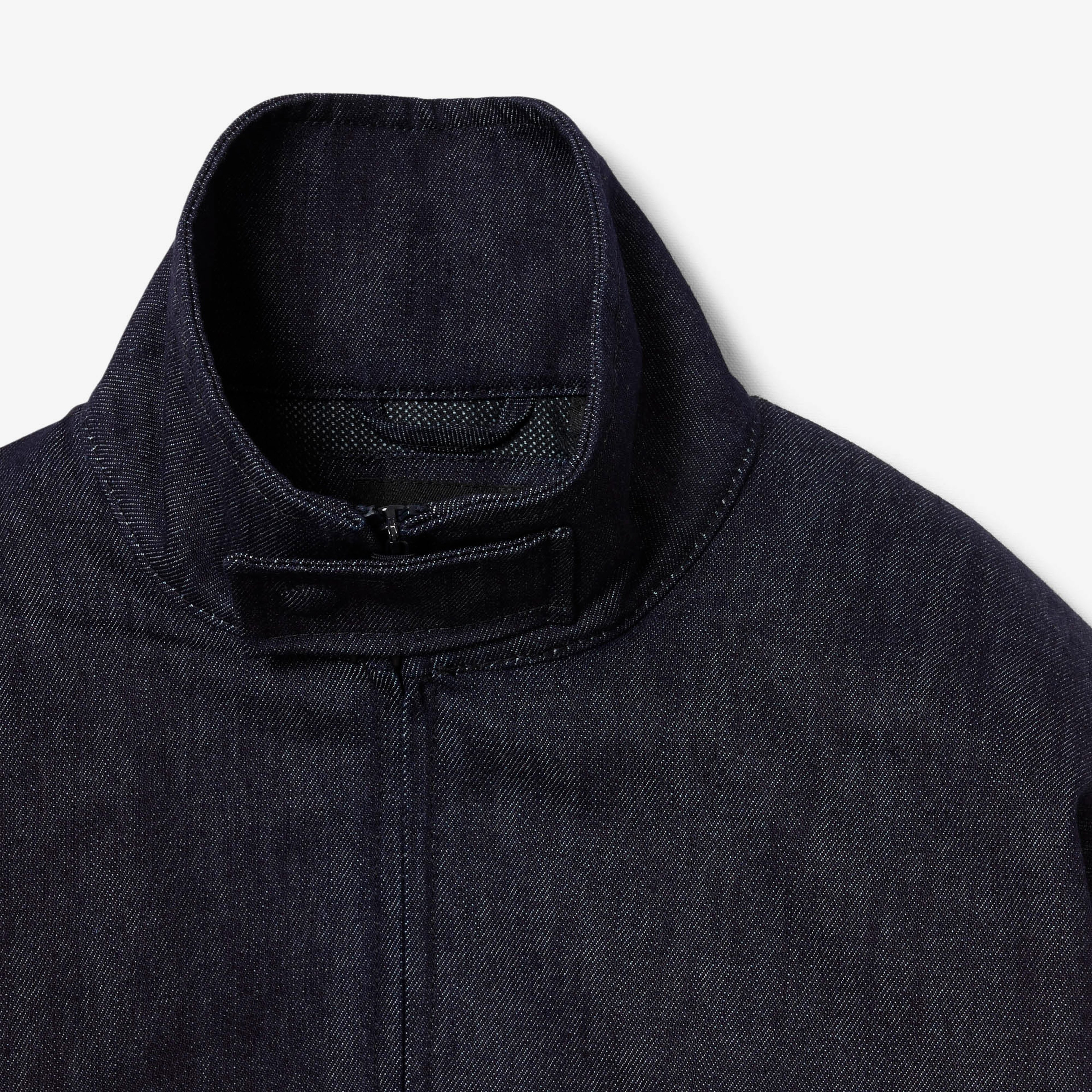 FW25 RUNWAY Unisex Oversize Fit Dik Yaka Denim Lacivert Ceket