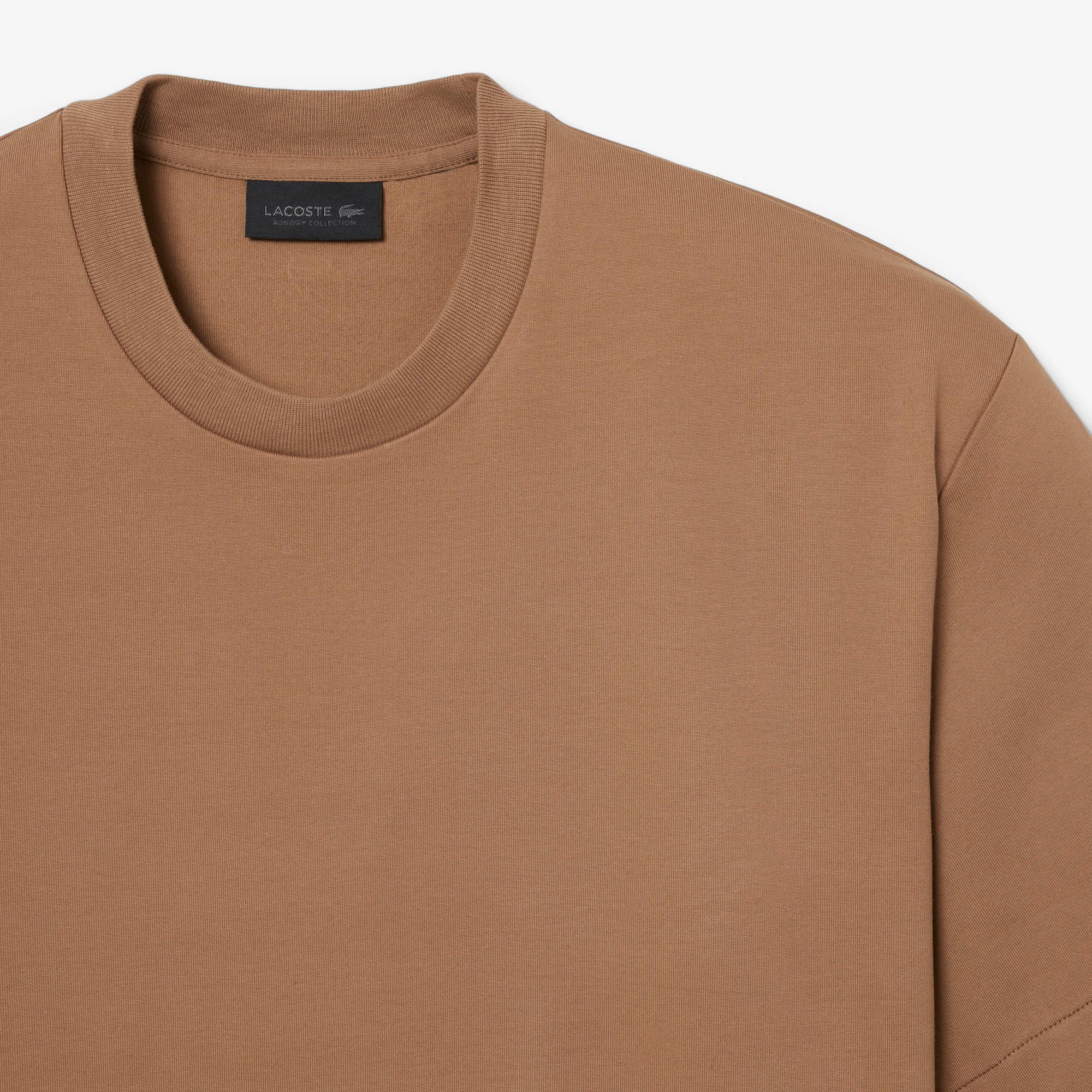 FW25 RUNWAY Erkek Relaxed Fit Bisiklet Yaka Baskılı Kahverengi T-Shirt