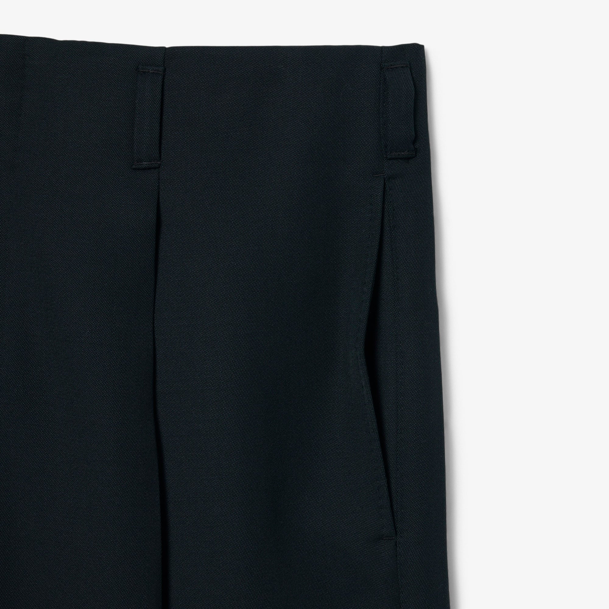 FW25 RUNWAY Erkek Relaxed Fit Yün Koyu Yeşil Pantolon