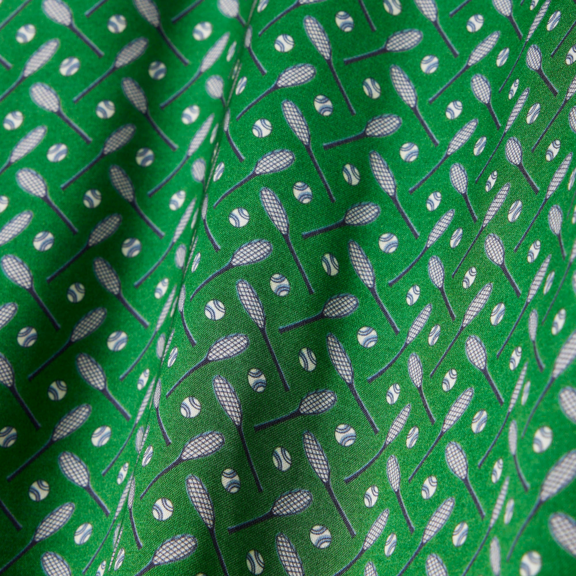 FW25 RUNWAY Kadın Dik Yaka Desenli Yeşil Elbise