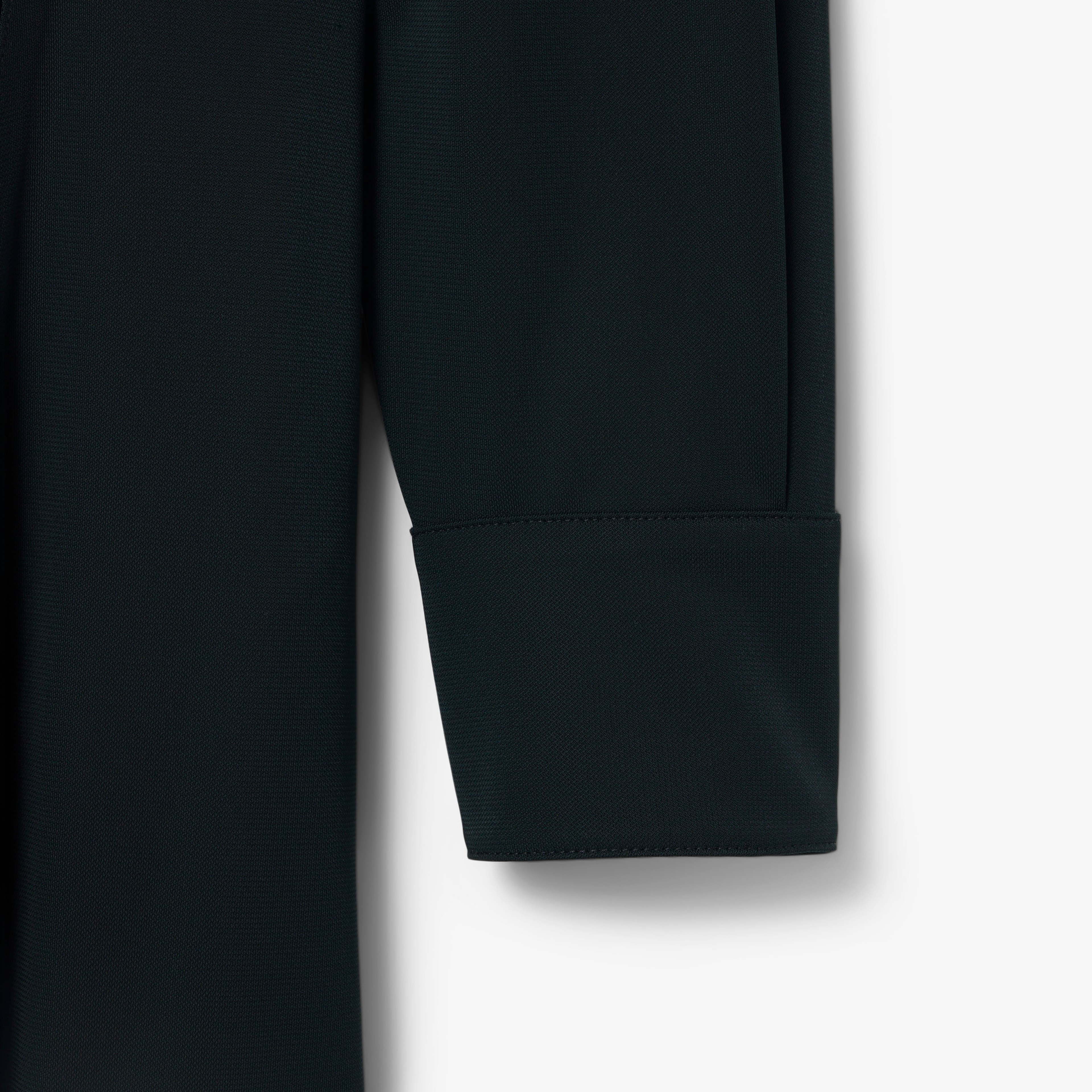 FW25 RUNWAY Kadın Polo Yaka Koyu Yeşil Elbise