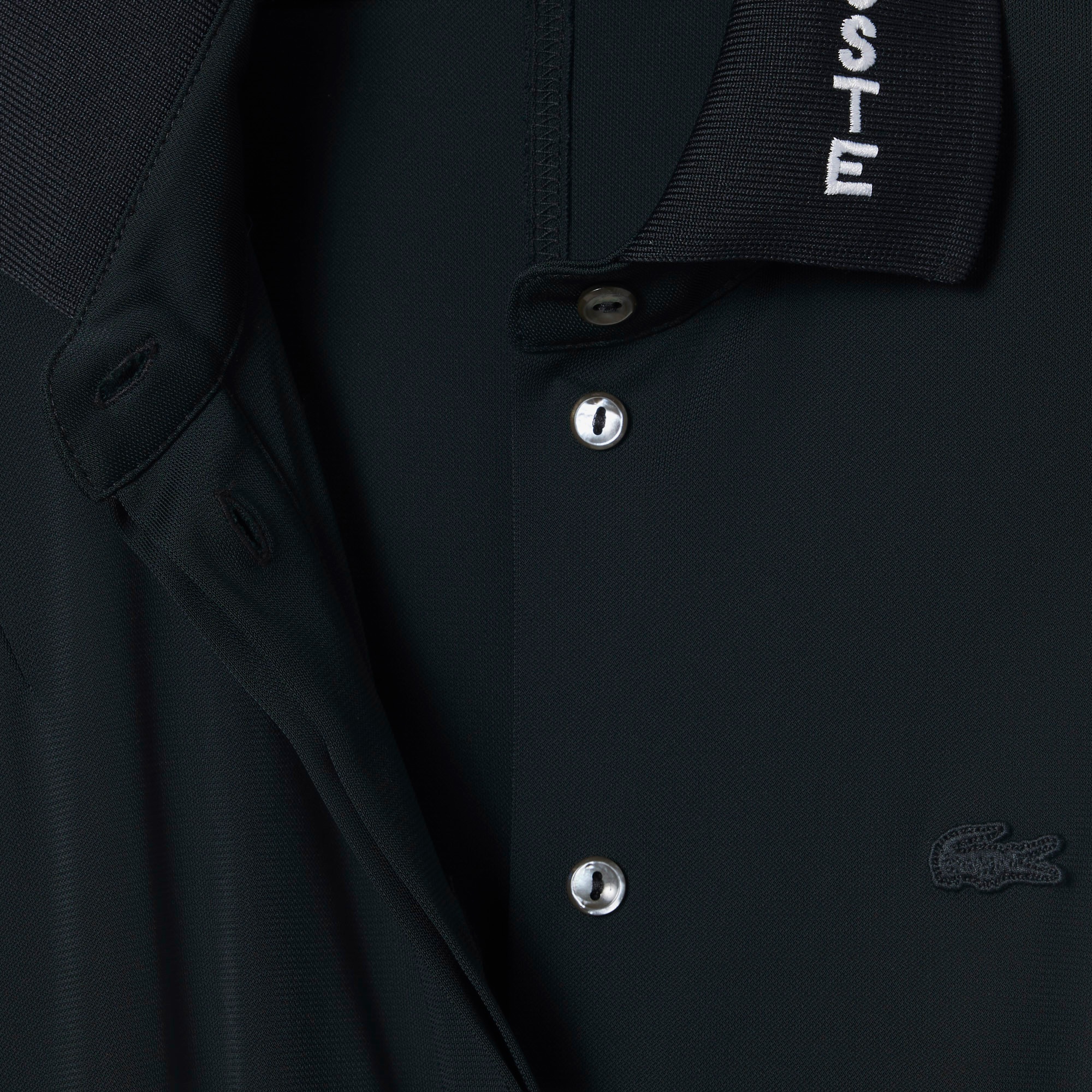 FW25 RUNWAY Kadın Polo Yaka Koyu Yeşil Elbise