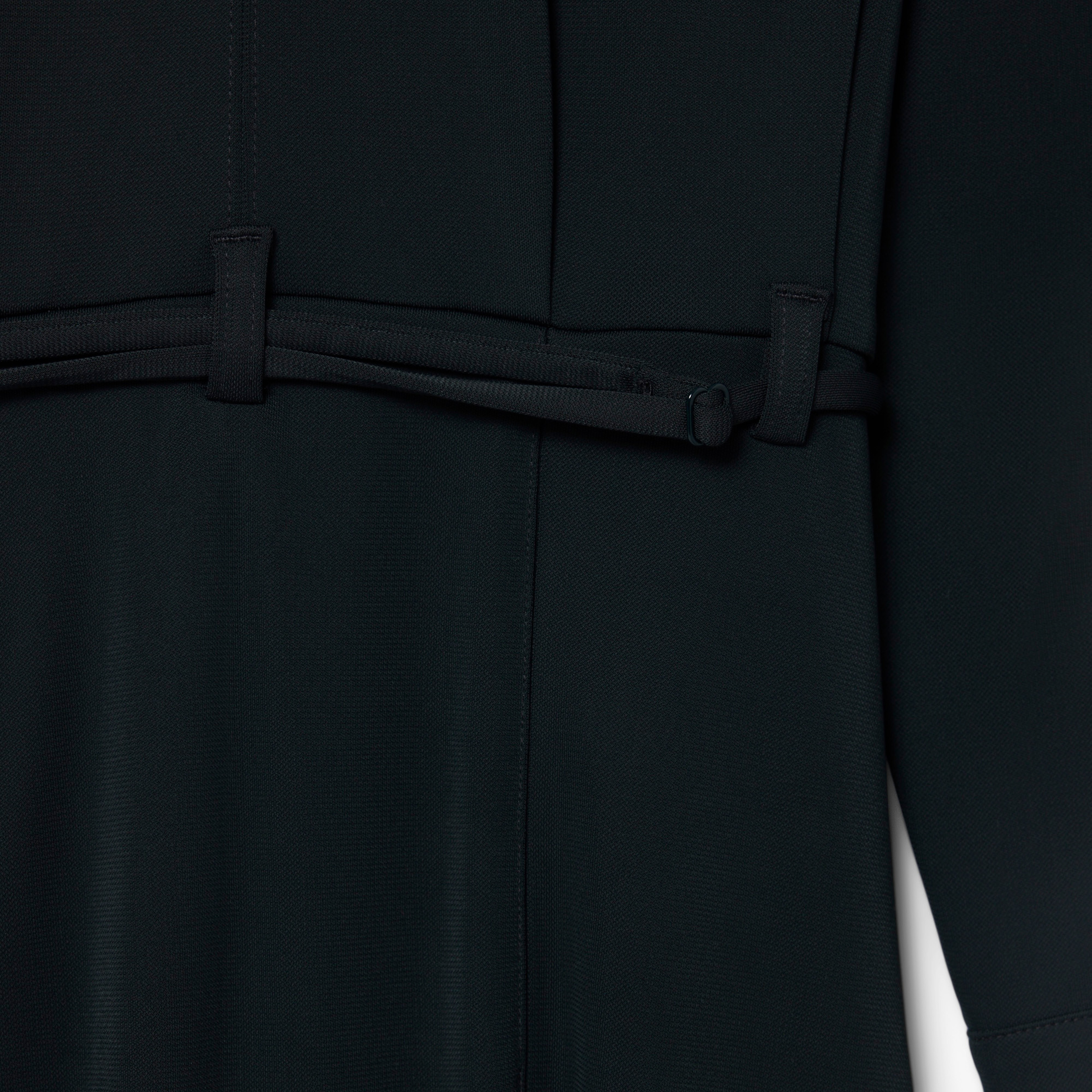 FW25 RUNWAY Kadın Polo Yaka Koyu Yeşil Elbise