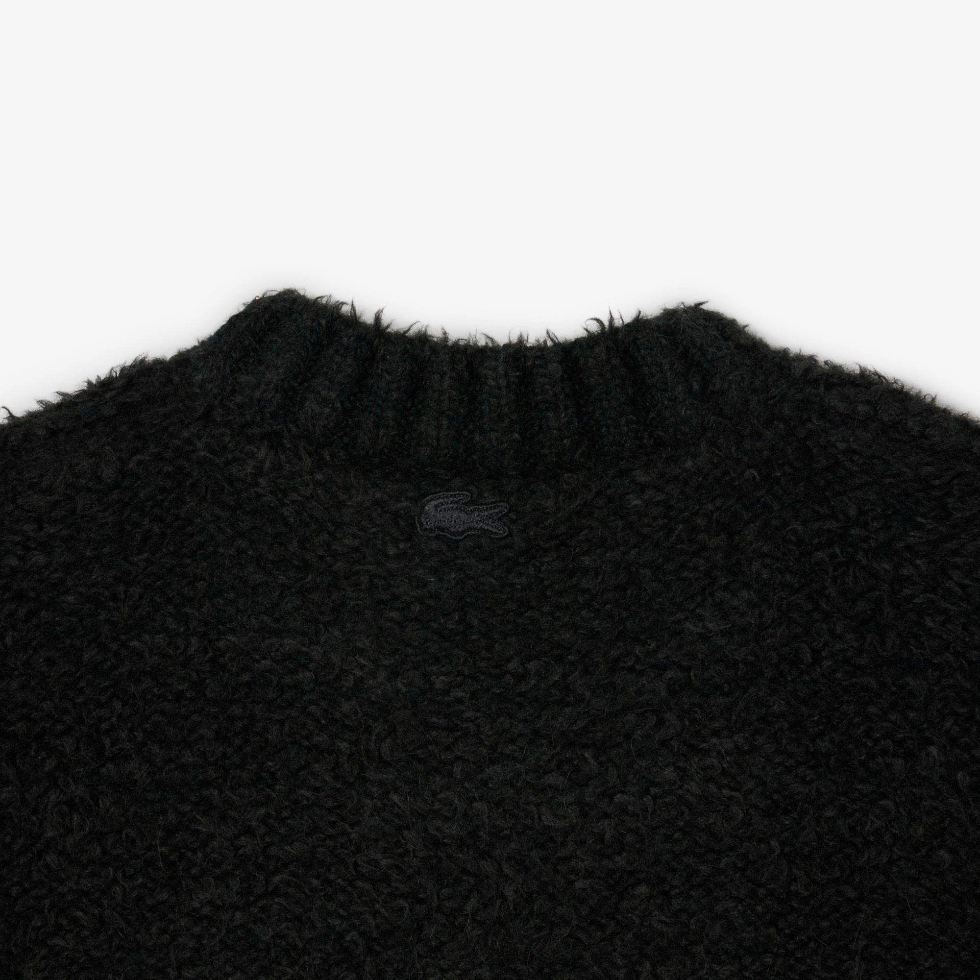 F25 RUNWAY Unisex Loose Fit Bisiklet Yaka Baskılı Yeşil Kazak