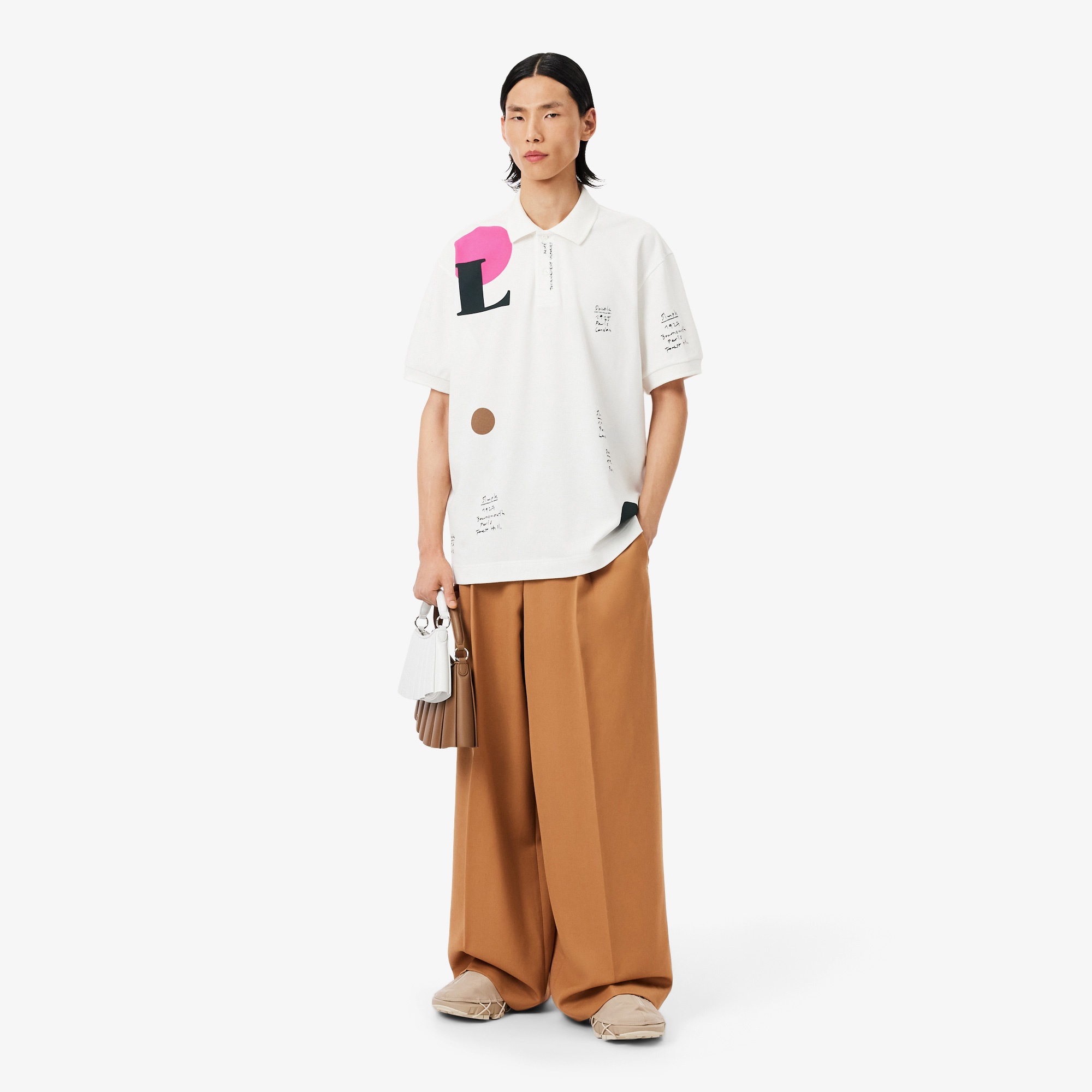 FW25 RUNWAY Erkek Loose Fit Baskılı Polo