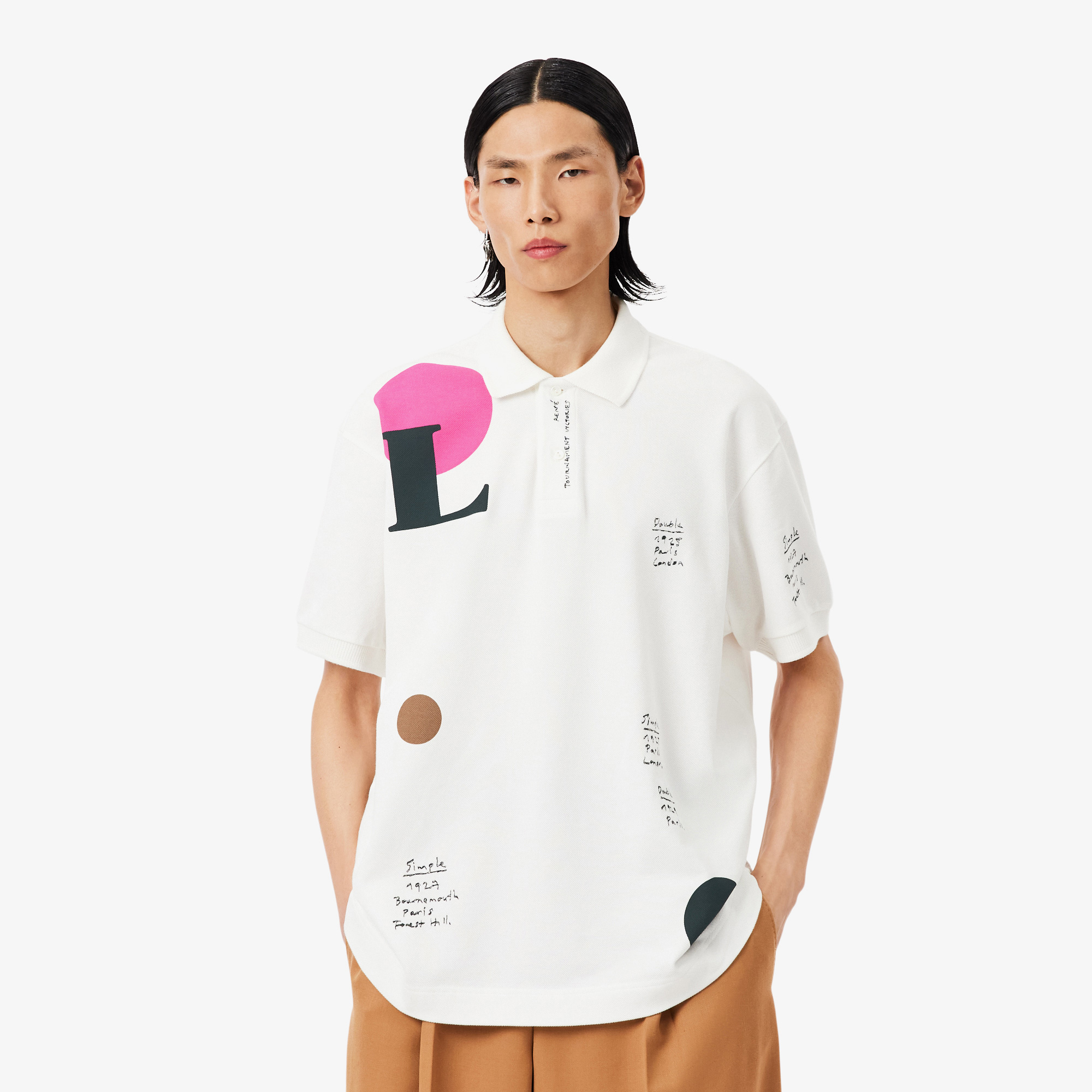 Lacoste FW25 RUNWAY Erkek Loose Fit Baskılı Polo