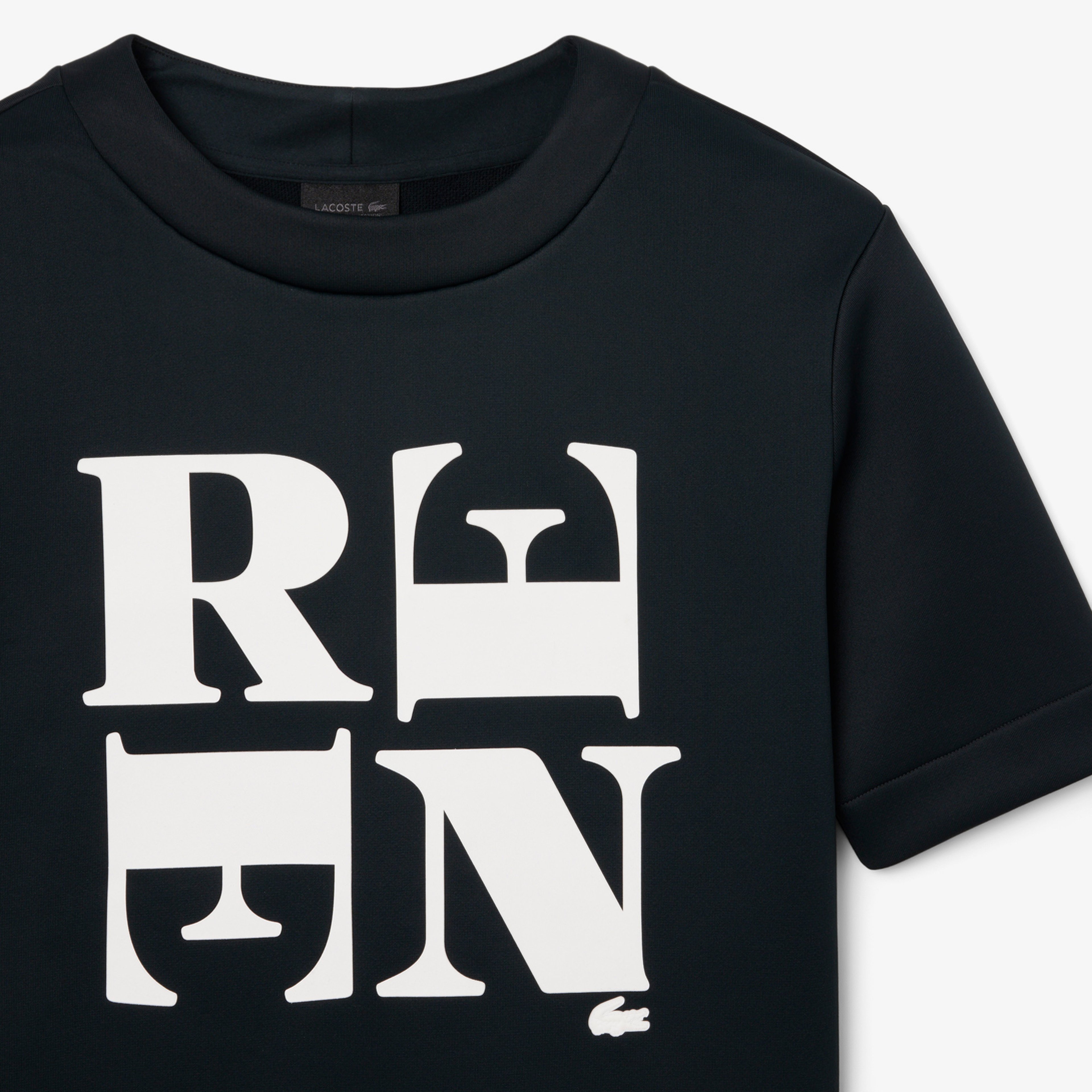 FW25 RUNWAY Unisex Relaxed Fit Bisiklet Yaka Baskılı Koyu Yeşil T-Shirt