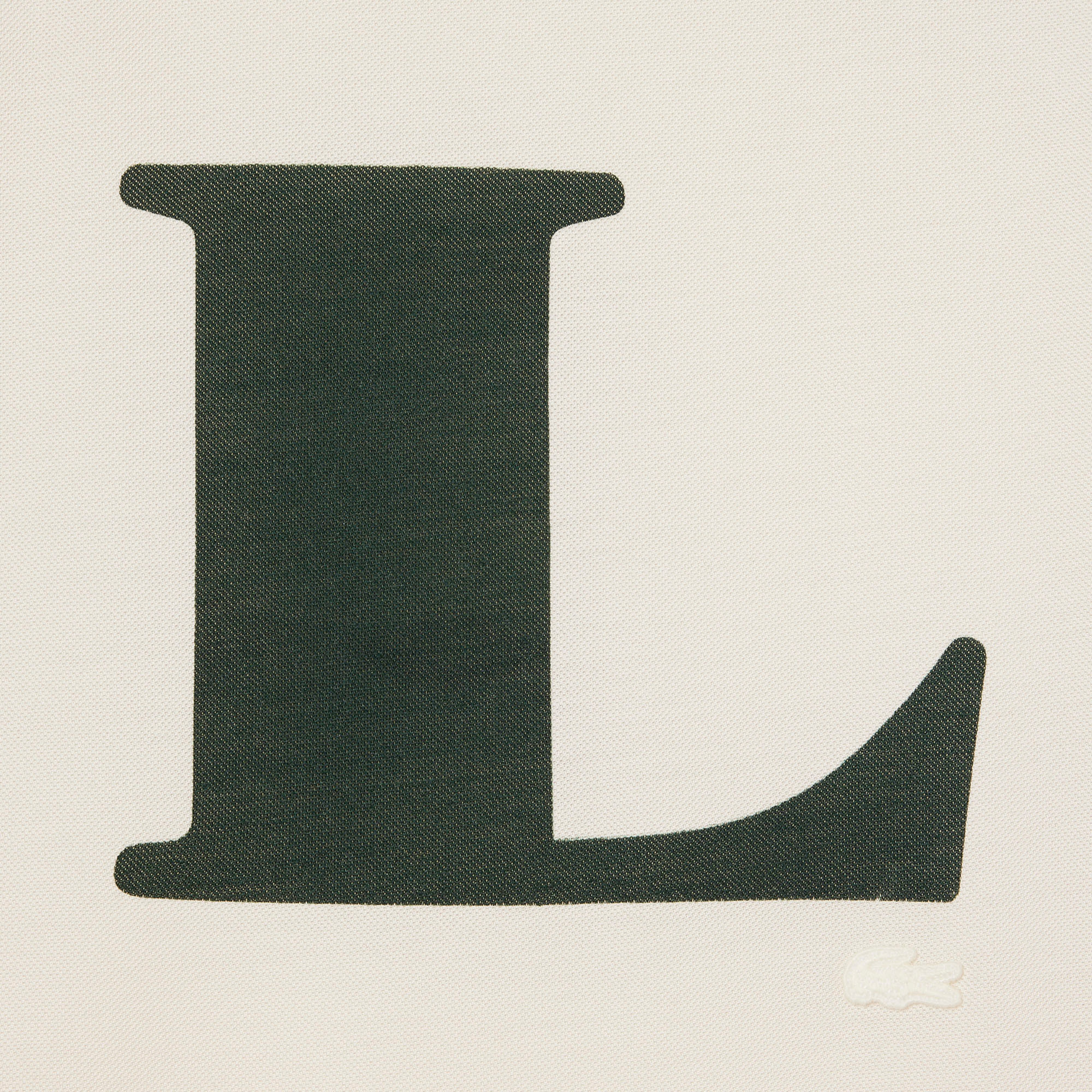 FW25 RUNWAY Kadın Bisiklet Yaka Baskılı İpek Beyaz T-Shirt