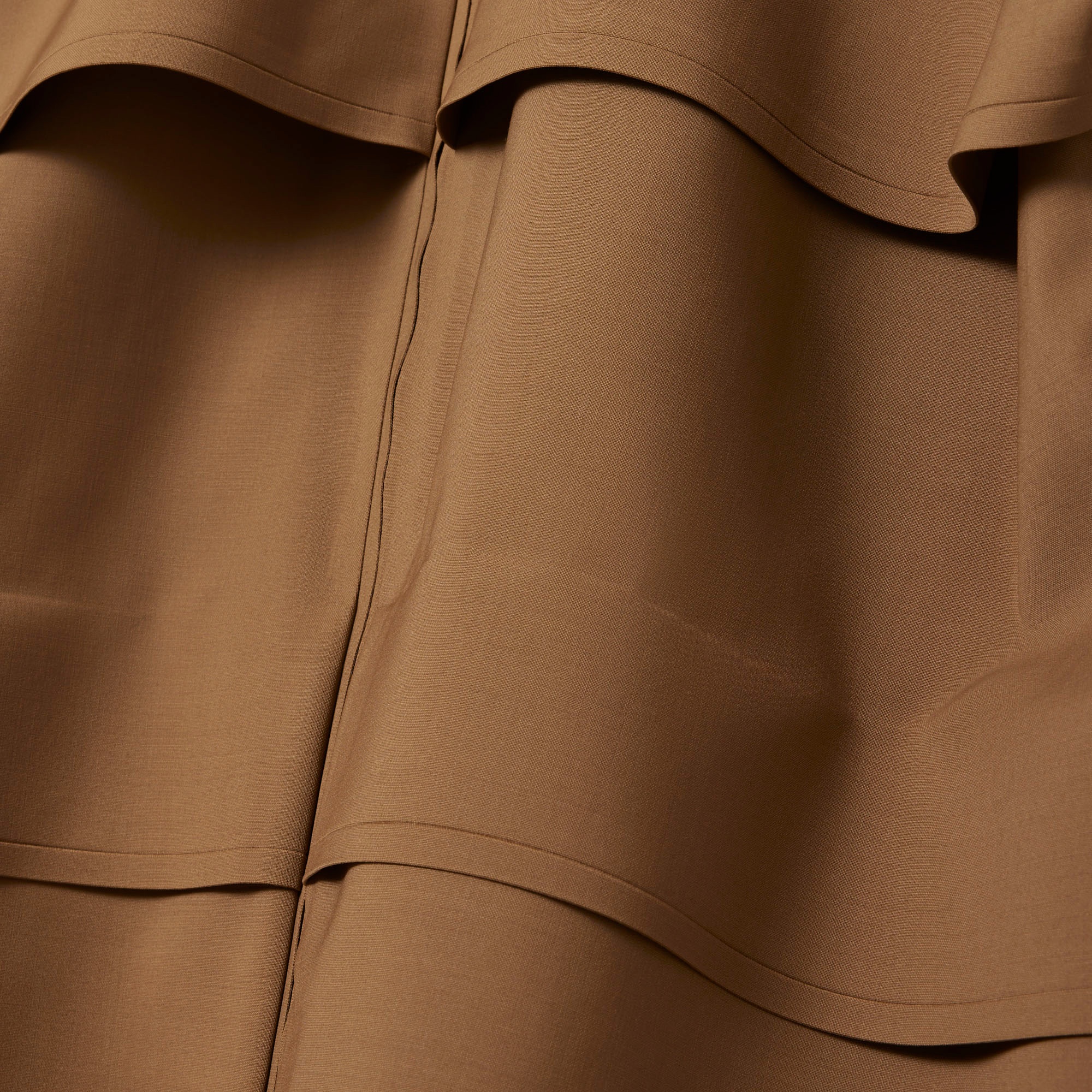 FW25 RUNWAY Unisex Oversize Fit Dik Yaka Kahverengi Ceket