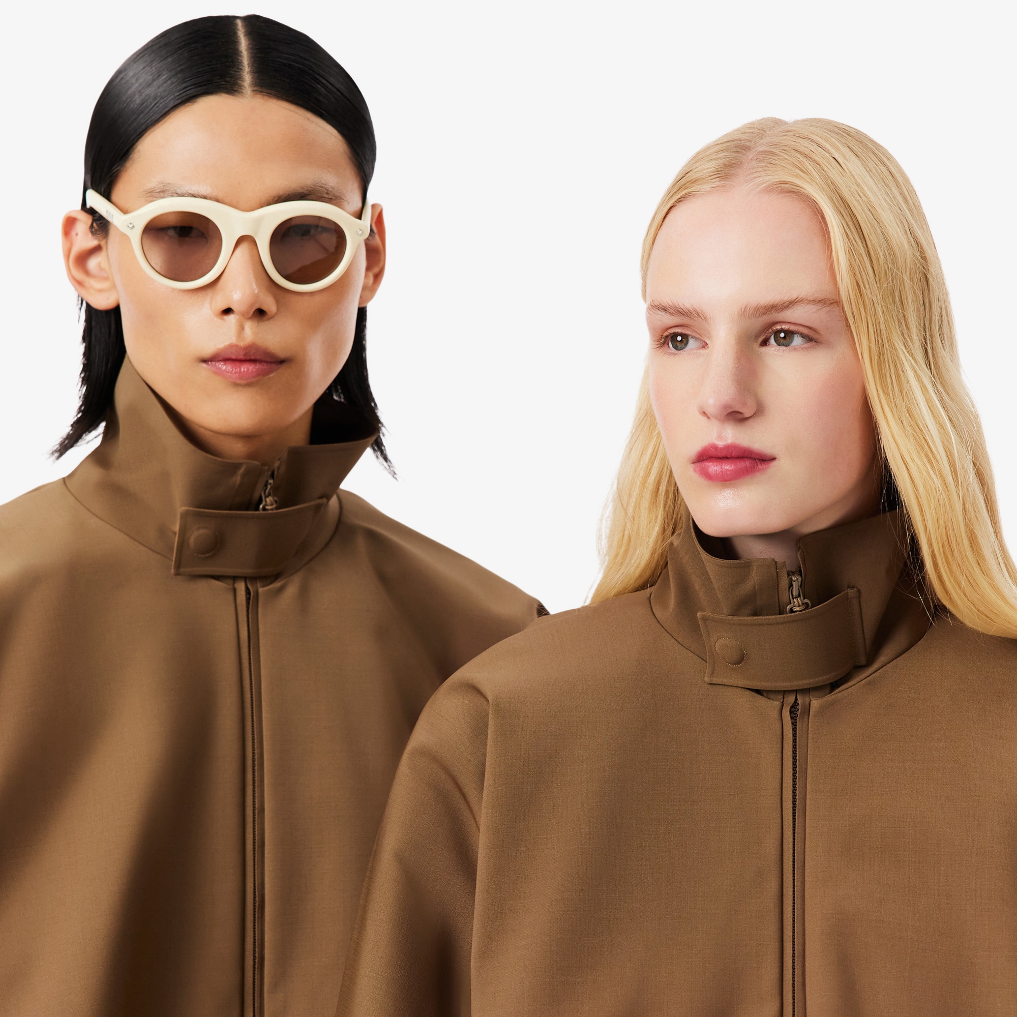 FW25 RUNWAY Unisex Oversize Fit Dik Yaka Kahverengi Ceket