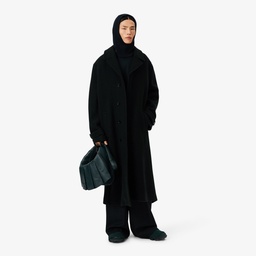 FW25 RUNWAY Erkek Oversize Fit Yün Haki Kaban Yeşil