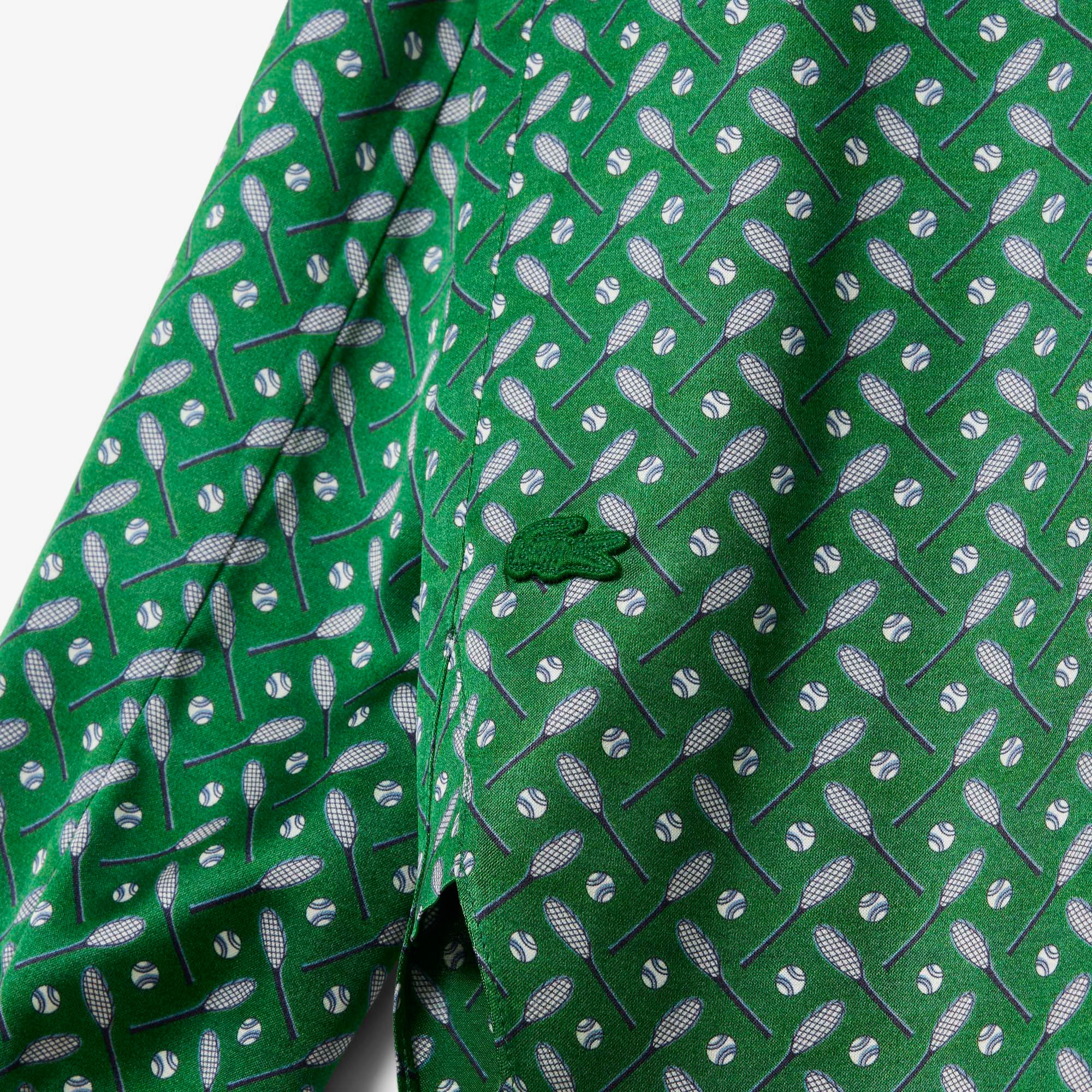 FW25 RUNWAY Kadın Desenli Yeşil Bluz