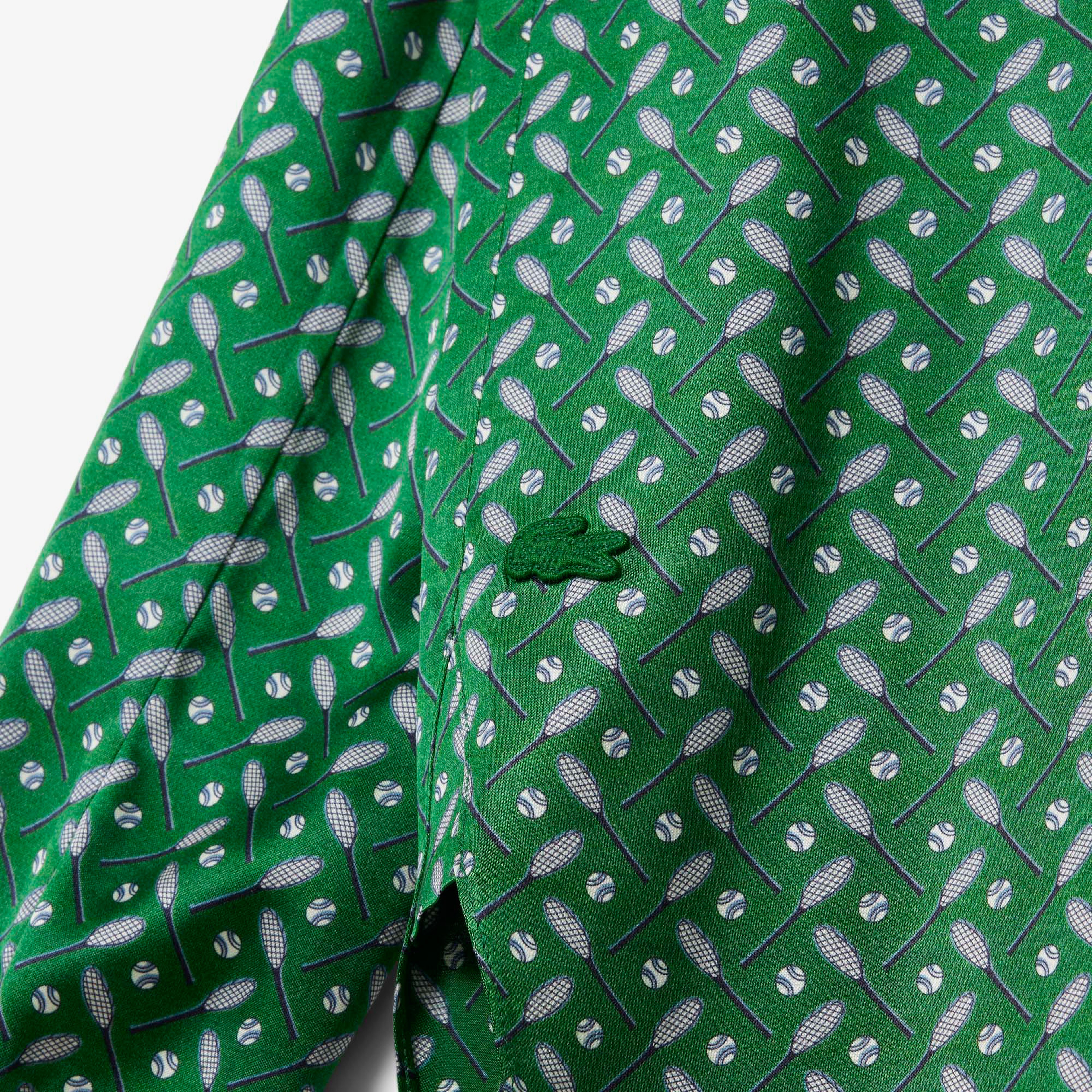 FW25 RUNWAY Kadın Desenli Yeşil Bluz