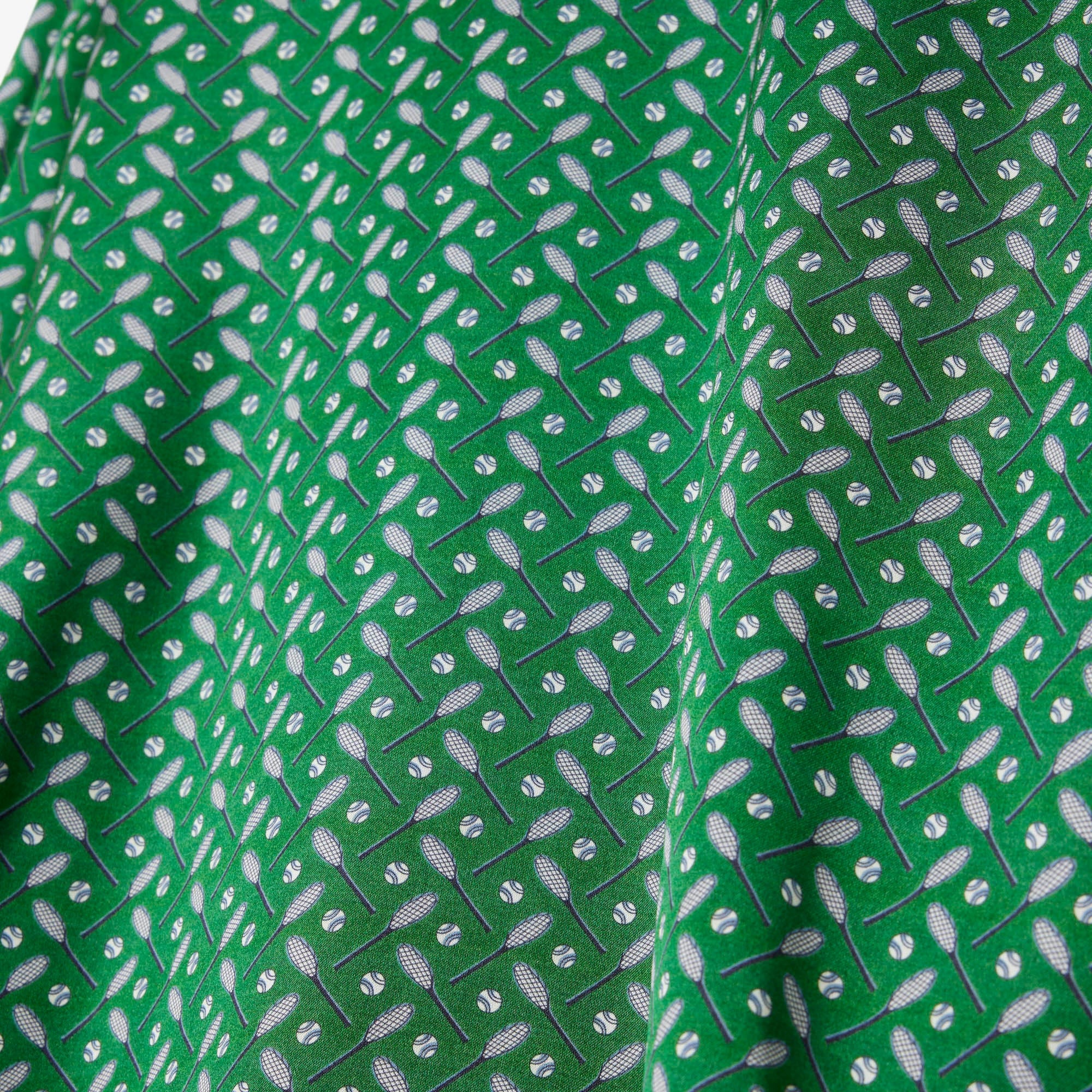 FW25 RUNWAY Kadın Desenli Yeşil Bluz