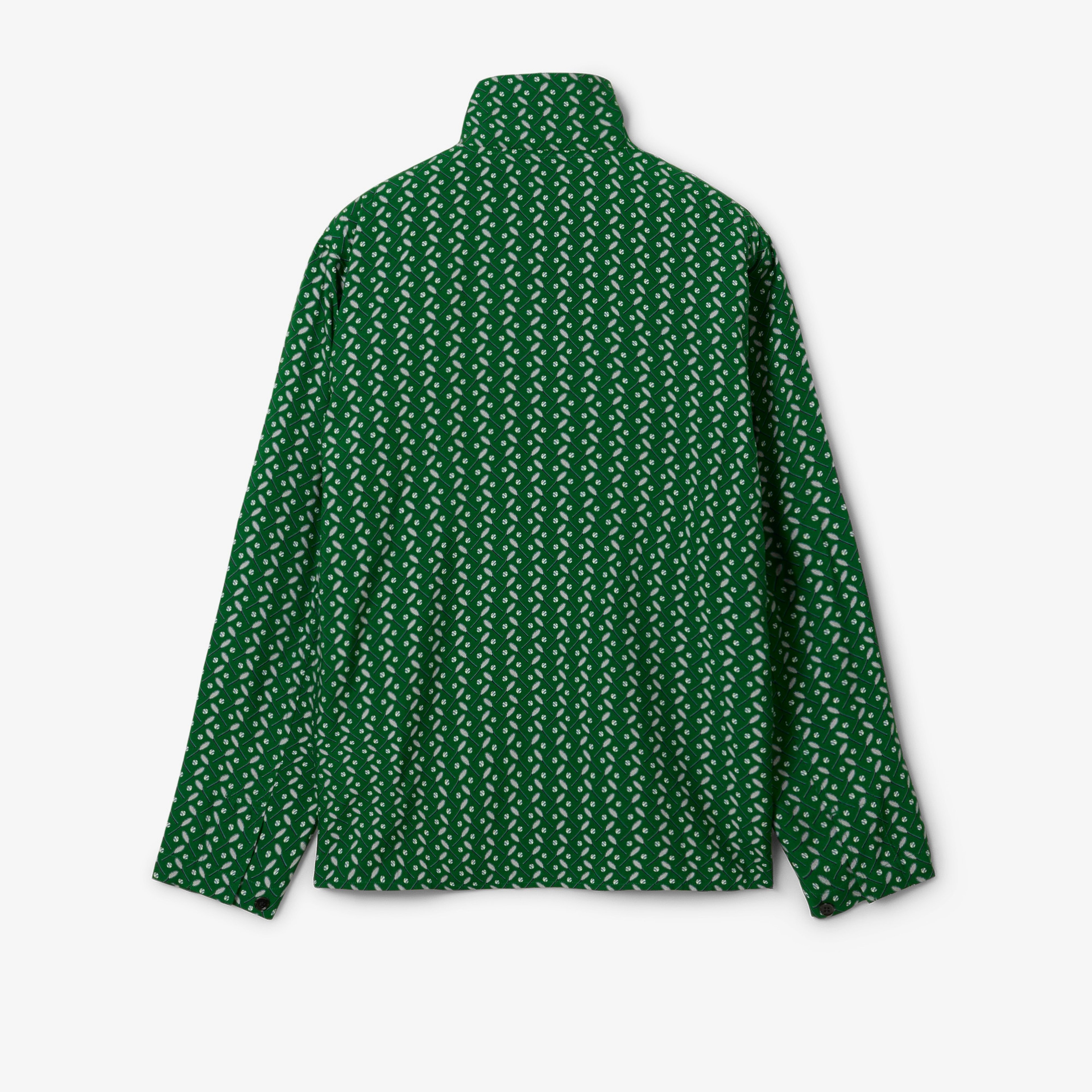 FW25 RUNWAY Erkek Regular Fit Dik Yaka Desenli Yeşil Ceket
