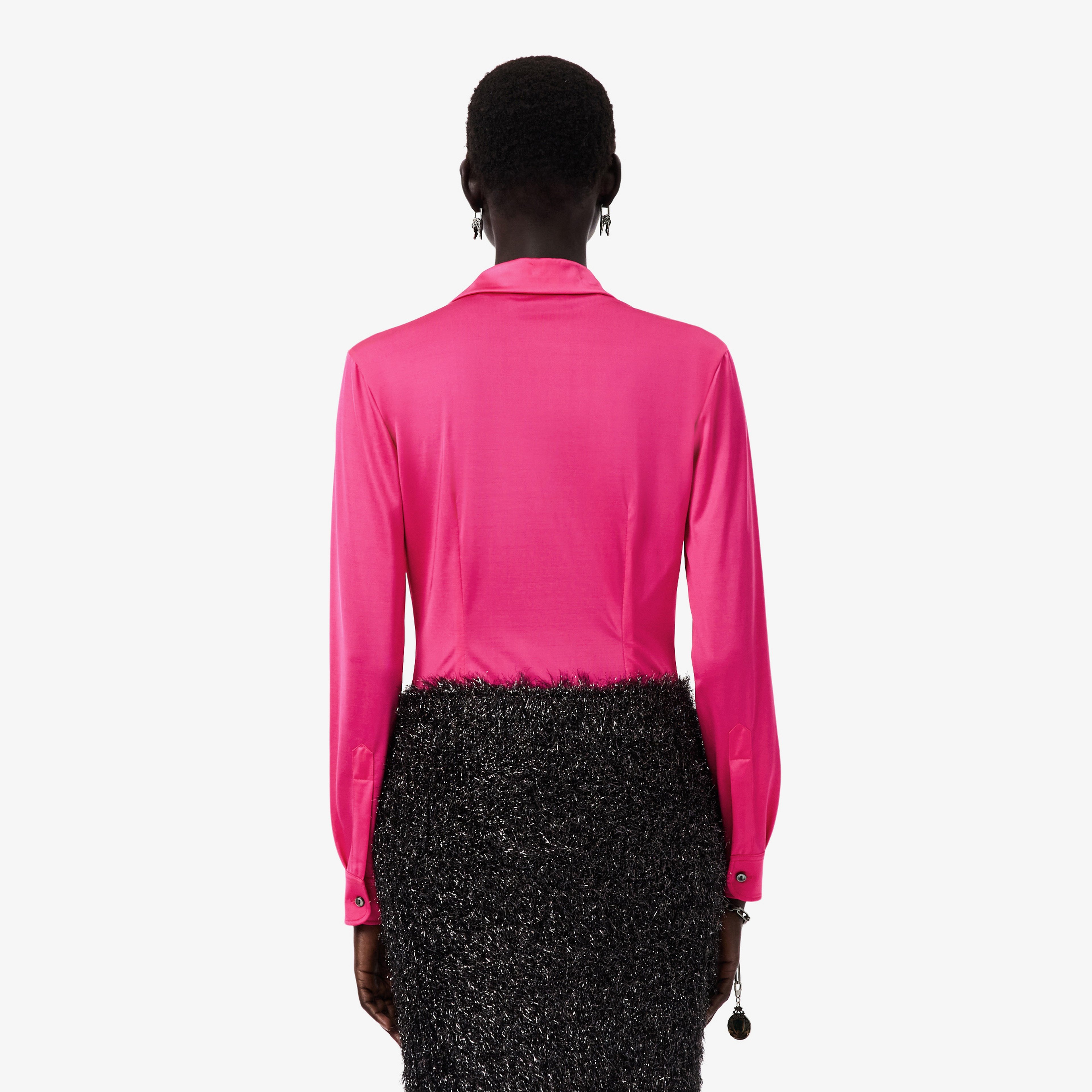 FW25 RUNWAY Kadın Slim Fit Pembe Gömlek