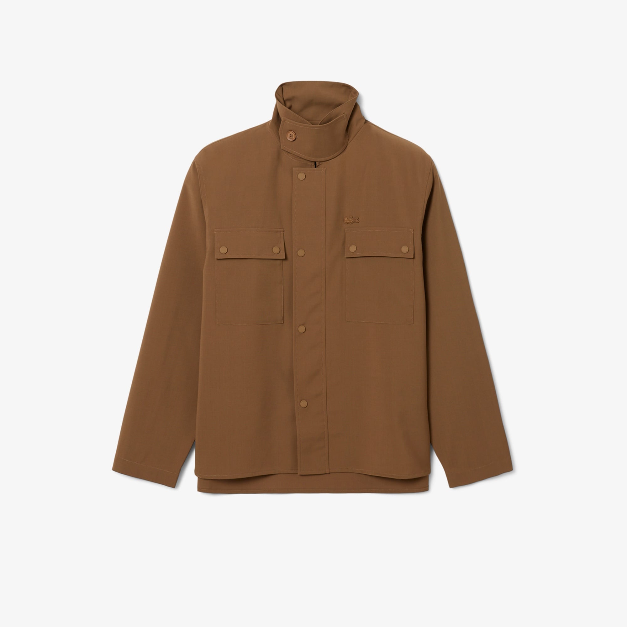 FW25 RUNWAY Erkek Regular Fit Dik Yaka Kahverengi Ceket