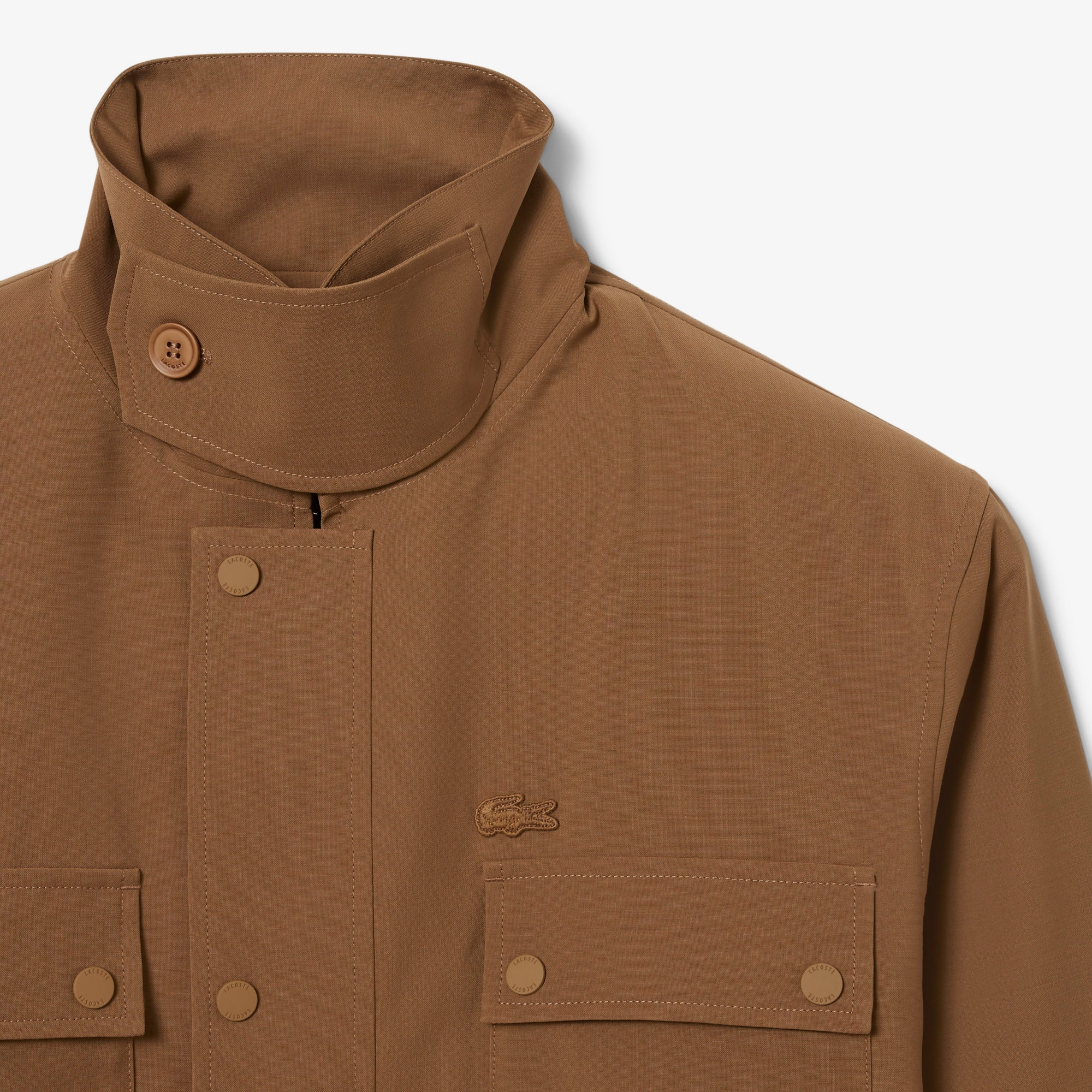 FW25 RUNWAY Erkek Regular Fit Dik Yaka Kahverengi Ceket