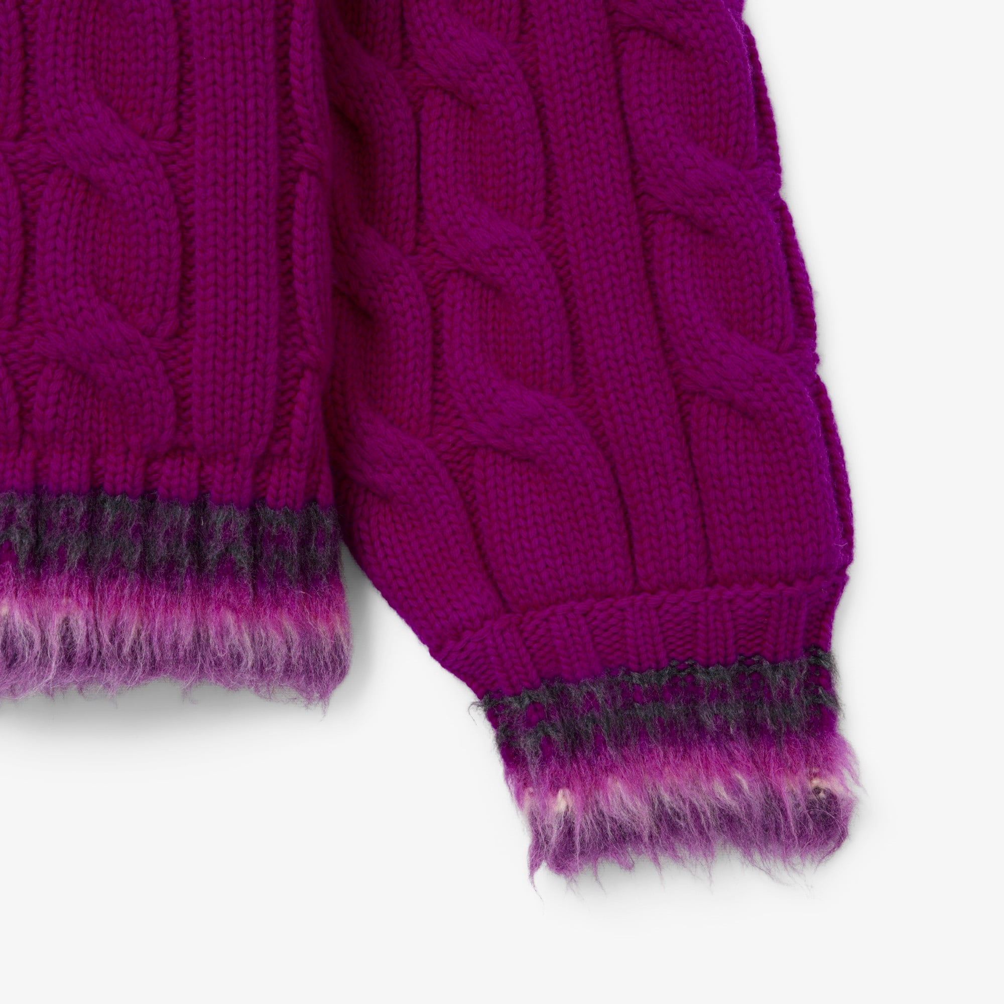 FW25 RUNWAY Erkek Regular Fit Polo Yaka Pembe Yün Kazak