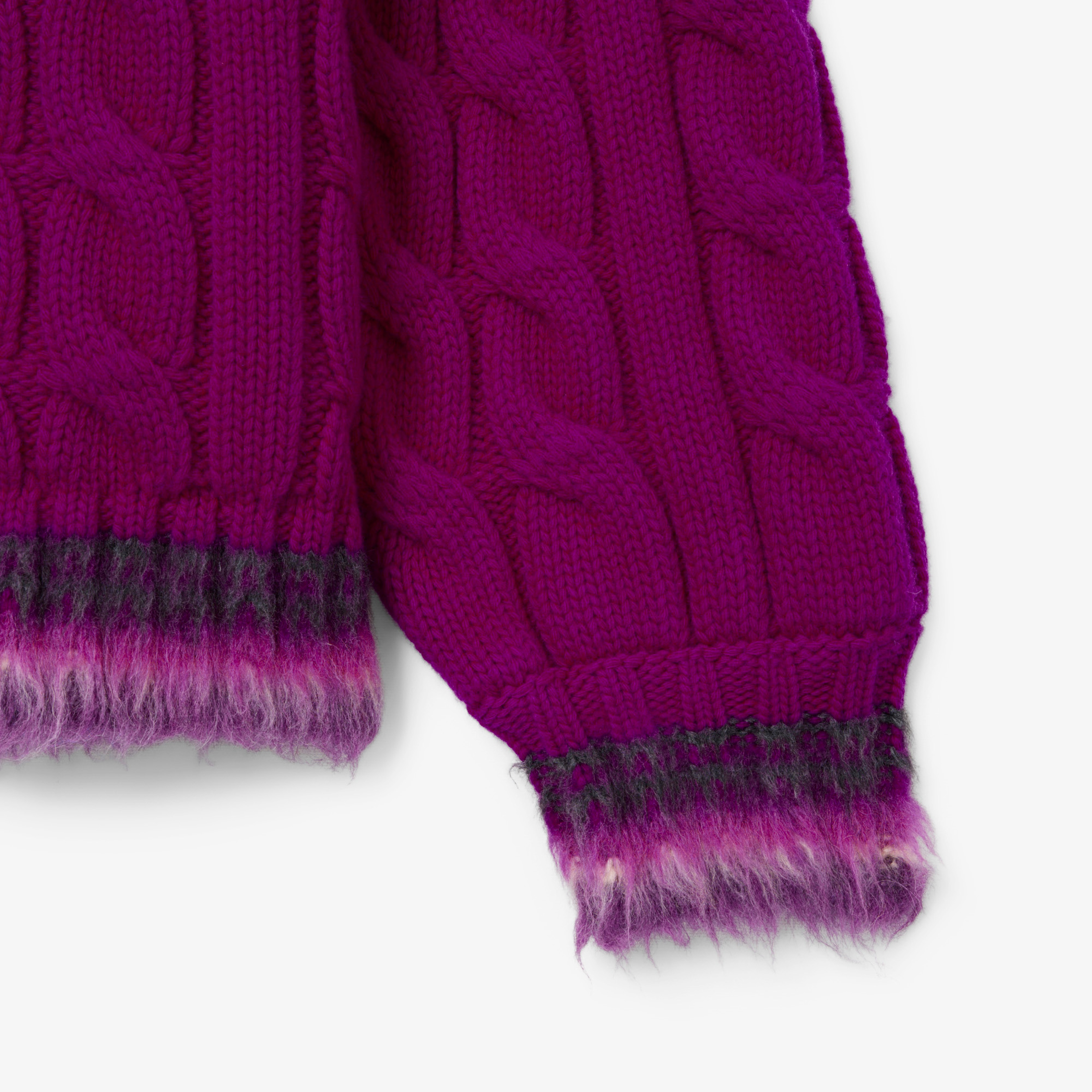 FW25 RUNWAY Erkek Regular Fit Polo Yaka Pembe Yün Kazak