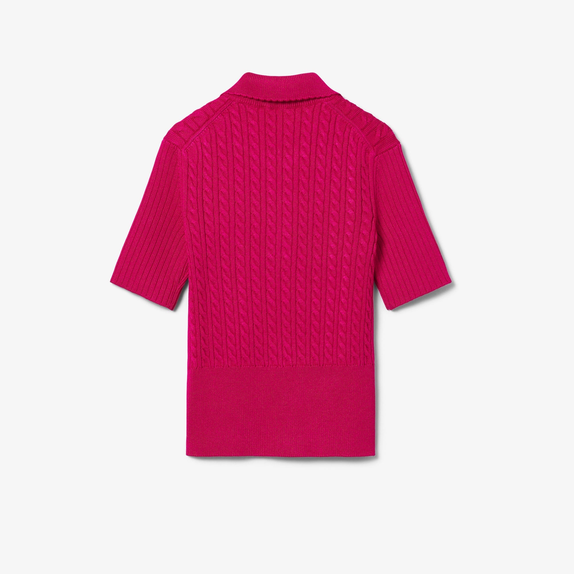 FW25 RUNWAY Kadın Kısa Kollu Polo Yaka Pembe Triko