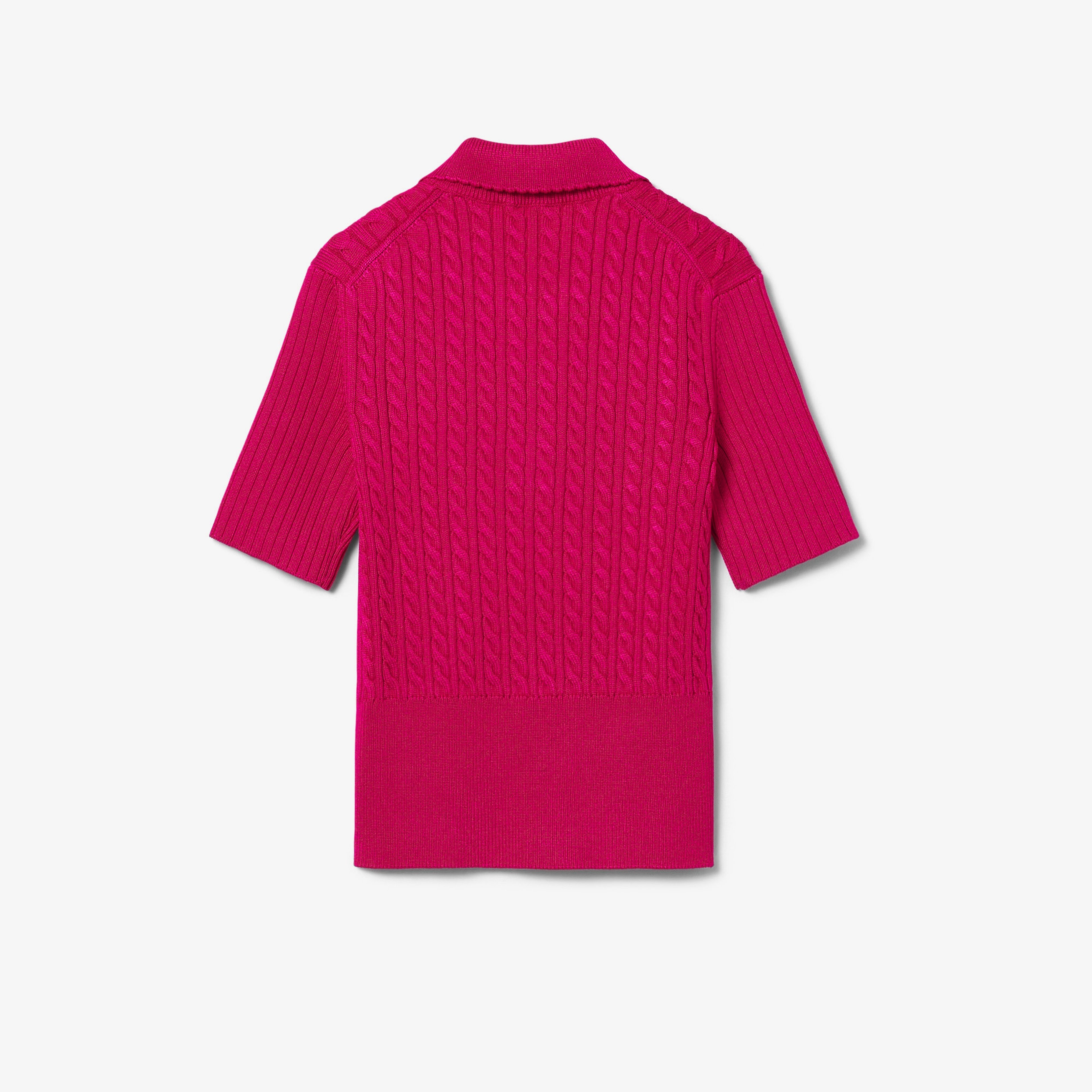 FW25 RUNWAY Kadın Kısa Kollu Polo Yaka Pembe Triko