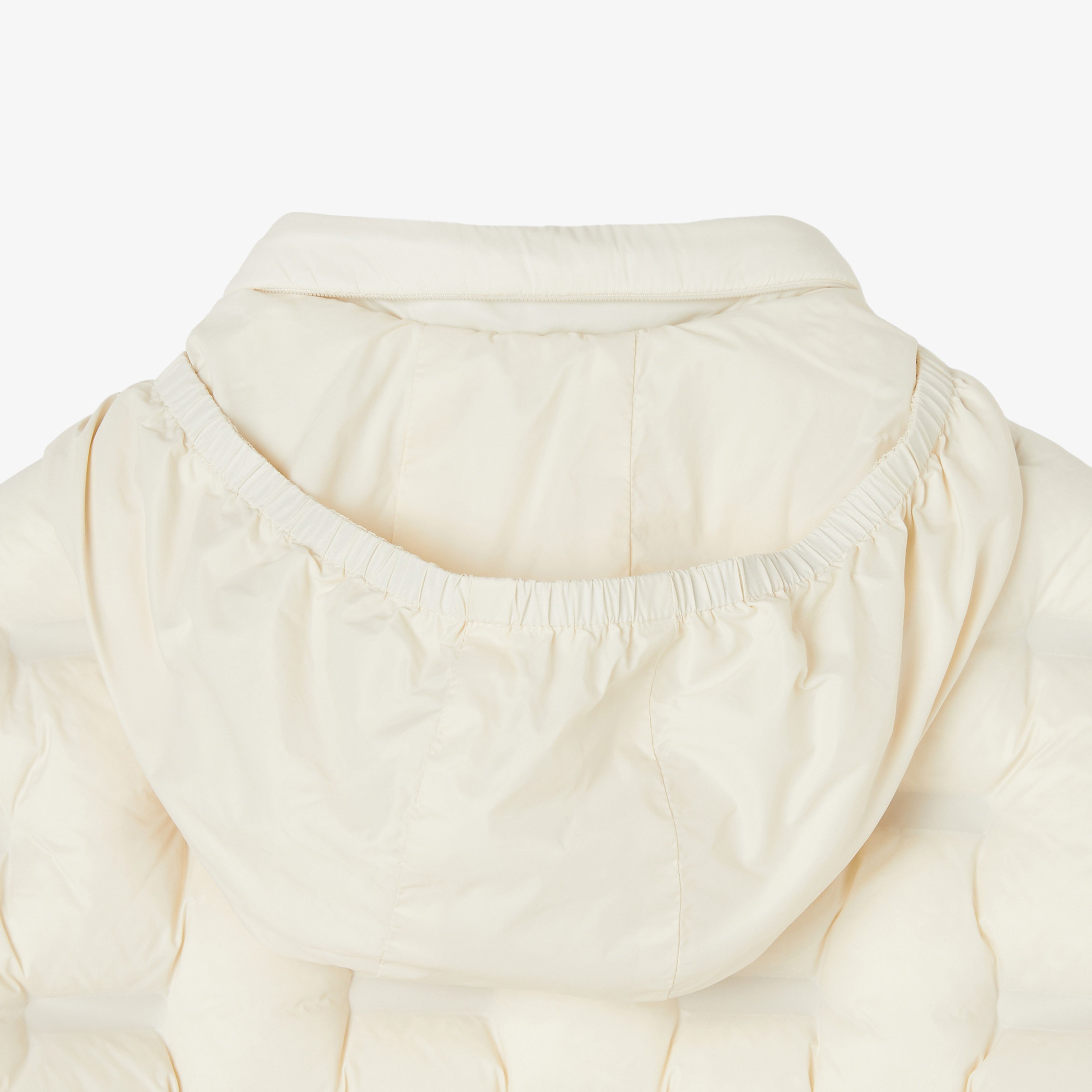 Kadın Regular Fit Kapüşonlu Kapitone Beyaz Mont