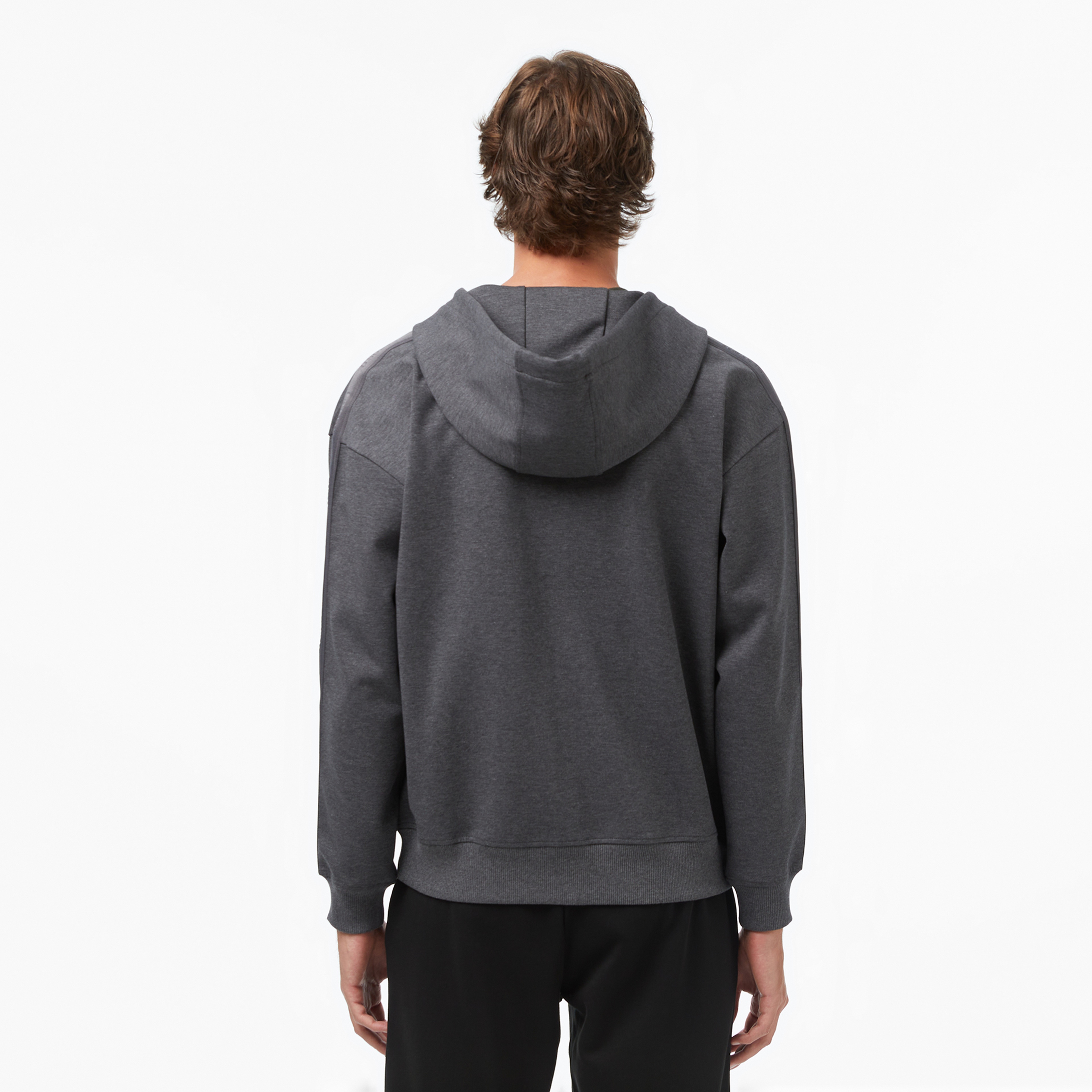 Erkek Relaxed Fit Kapüşonlu Gri Sweatshirt